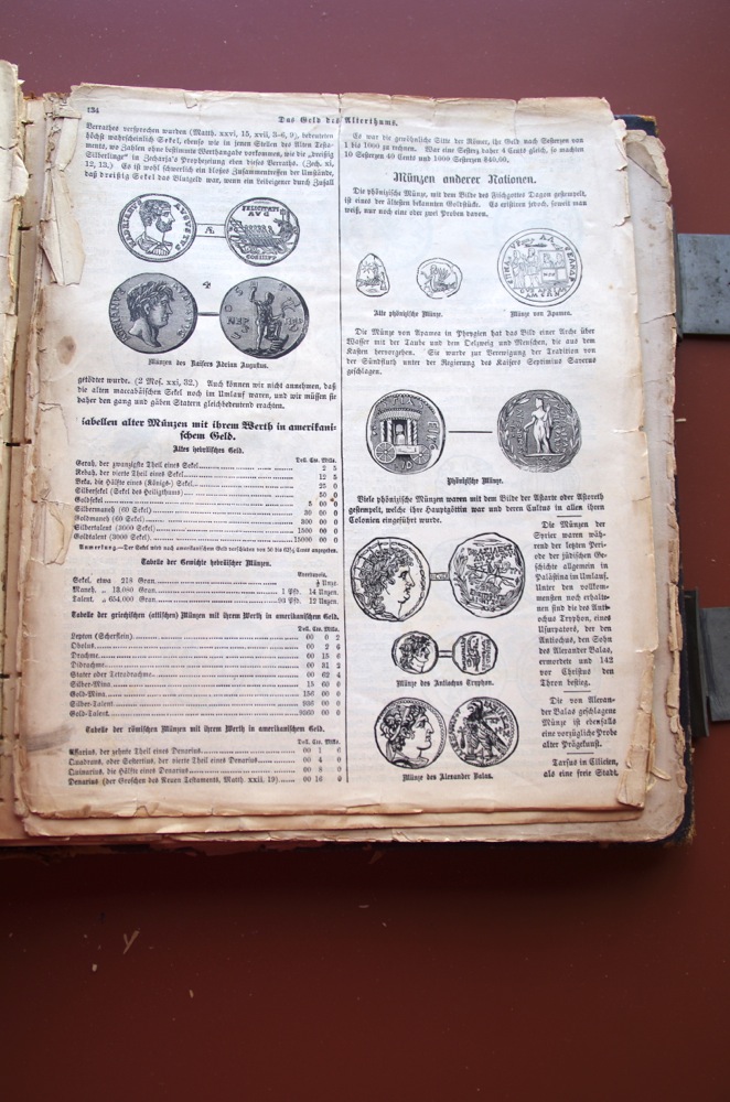 Antique German Bible with Many Illustrations Published in Cincinnati