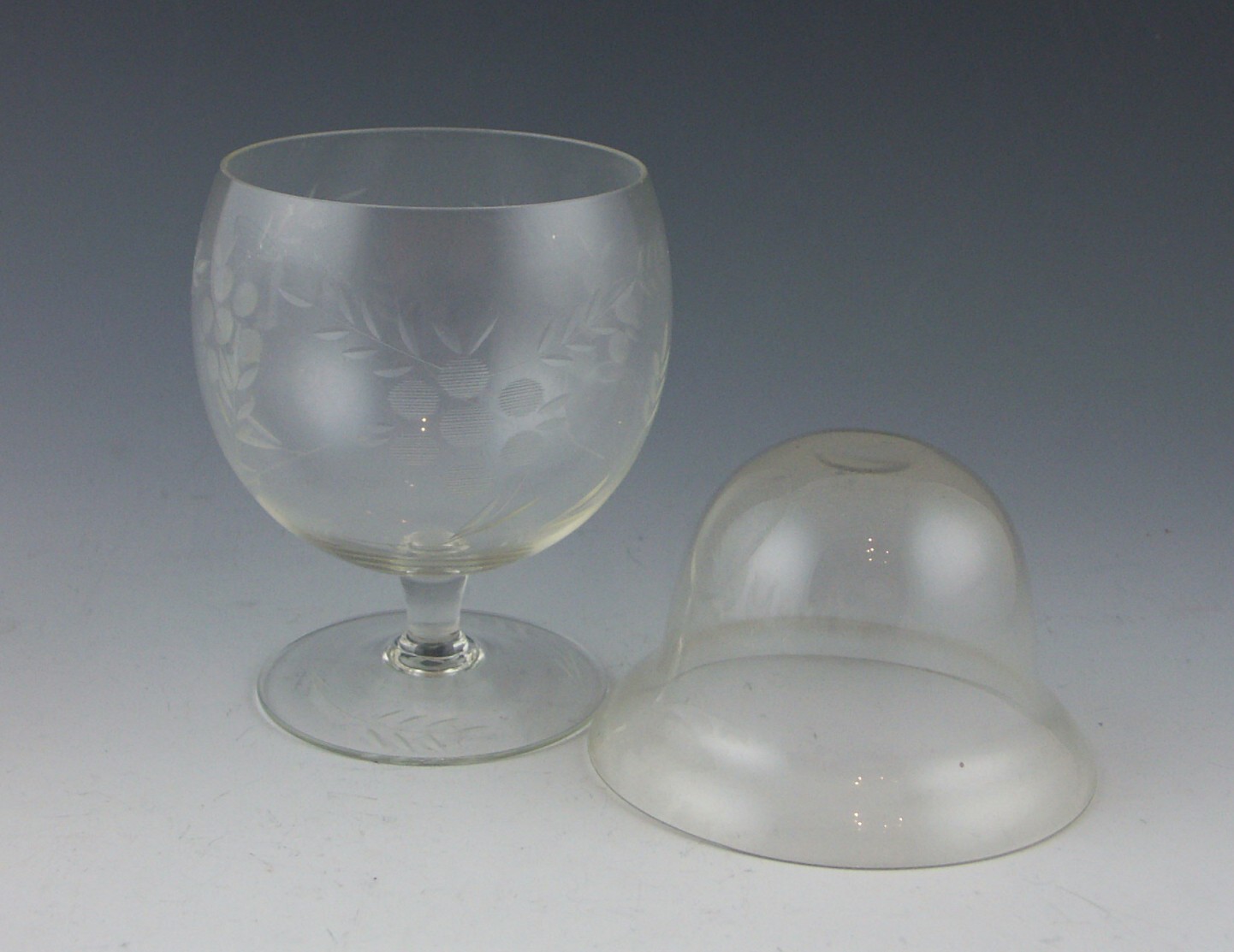 Vintage Etched Glass Shrimp Cocktail Glasses