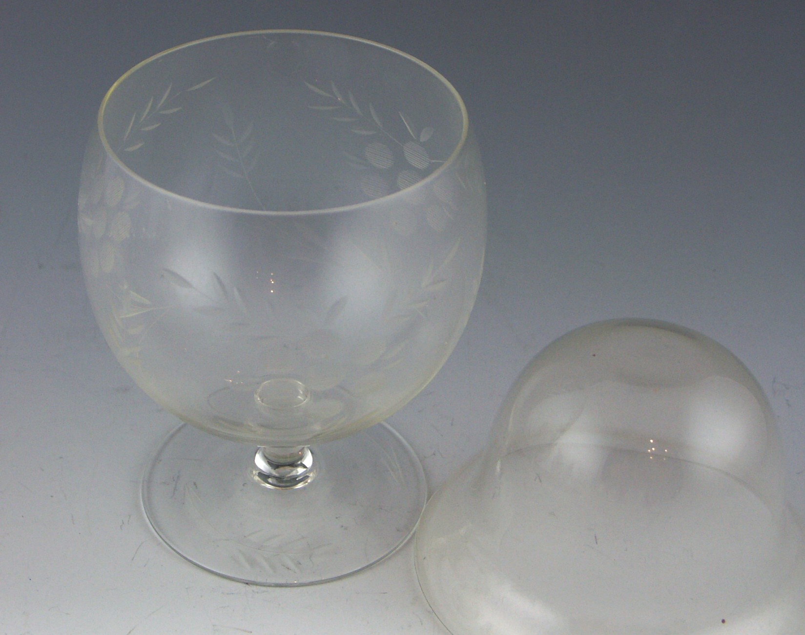 Vintage Etched Glass Shrimp Cocktail Glasses
