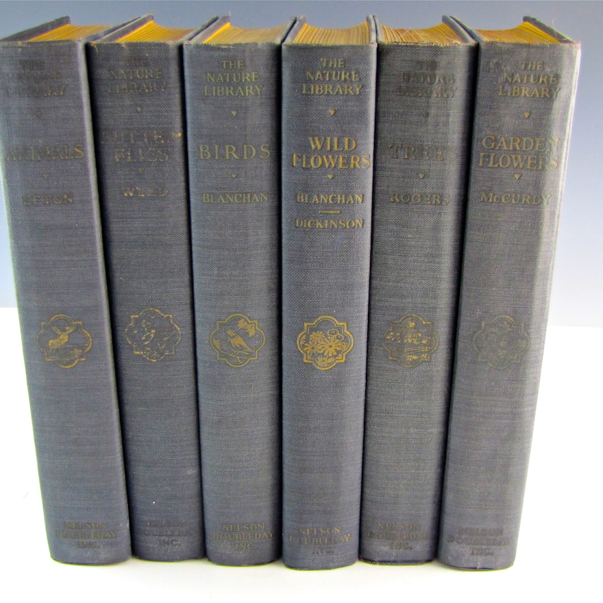 1926 Six-Volume Set "The Nature Library" with Color Illustrations