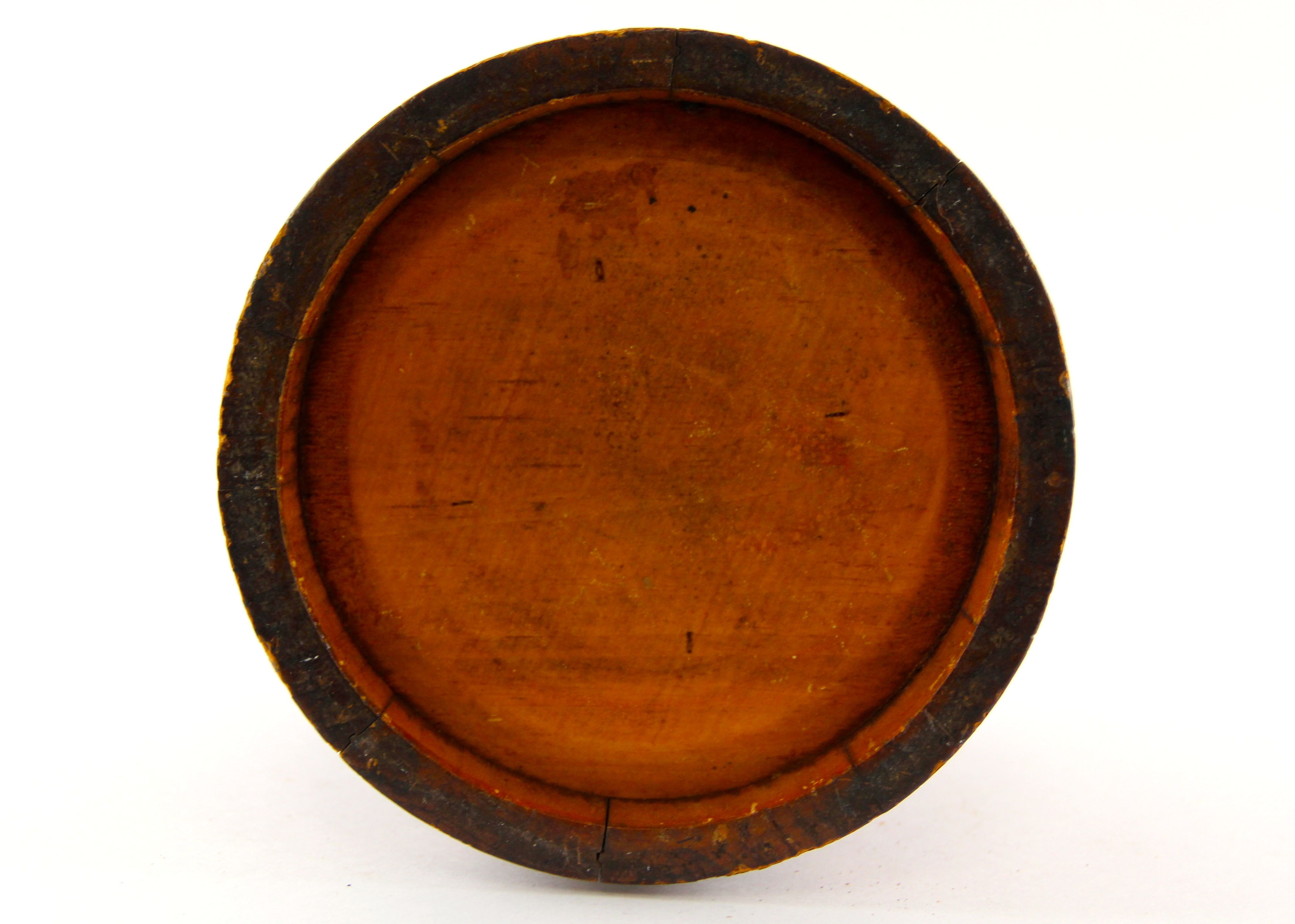 Two Antique Shaker Wooden Buckets with Lids