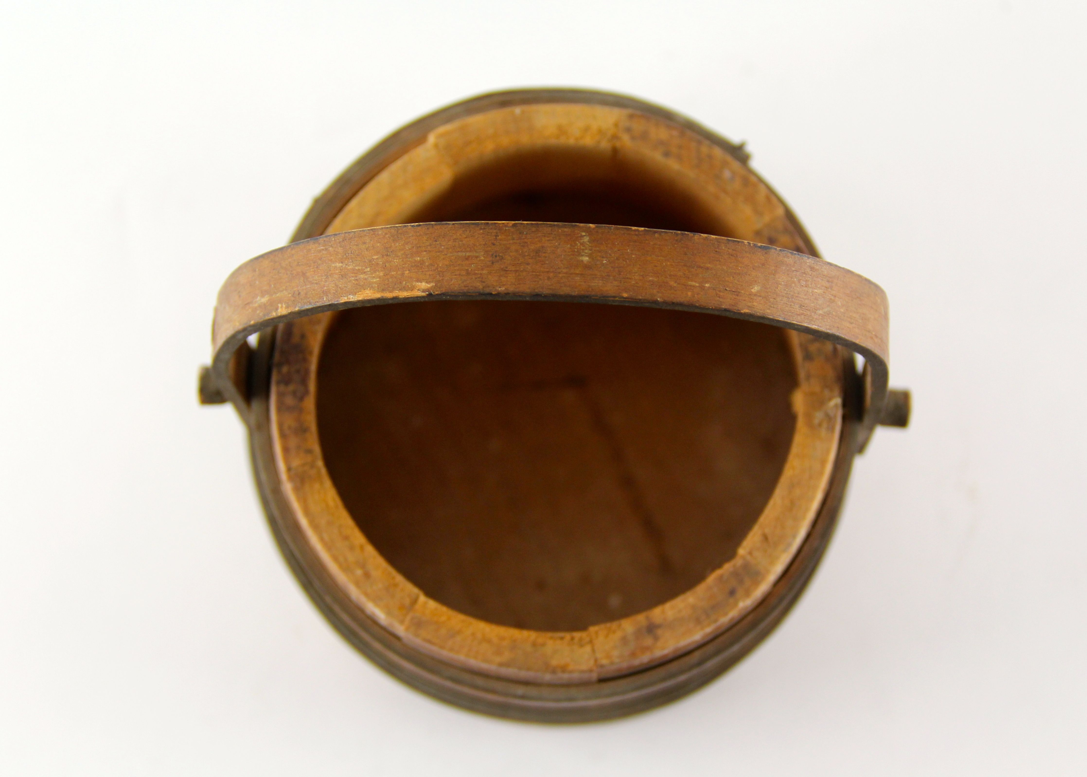 Two Antique Shaker Wooden Buckets with Lids