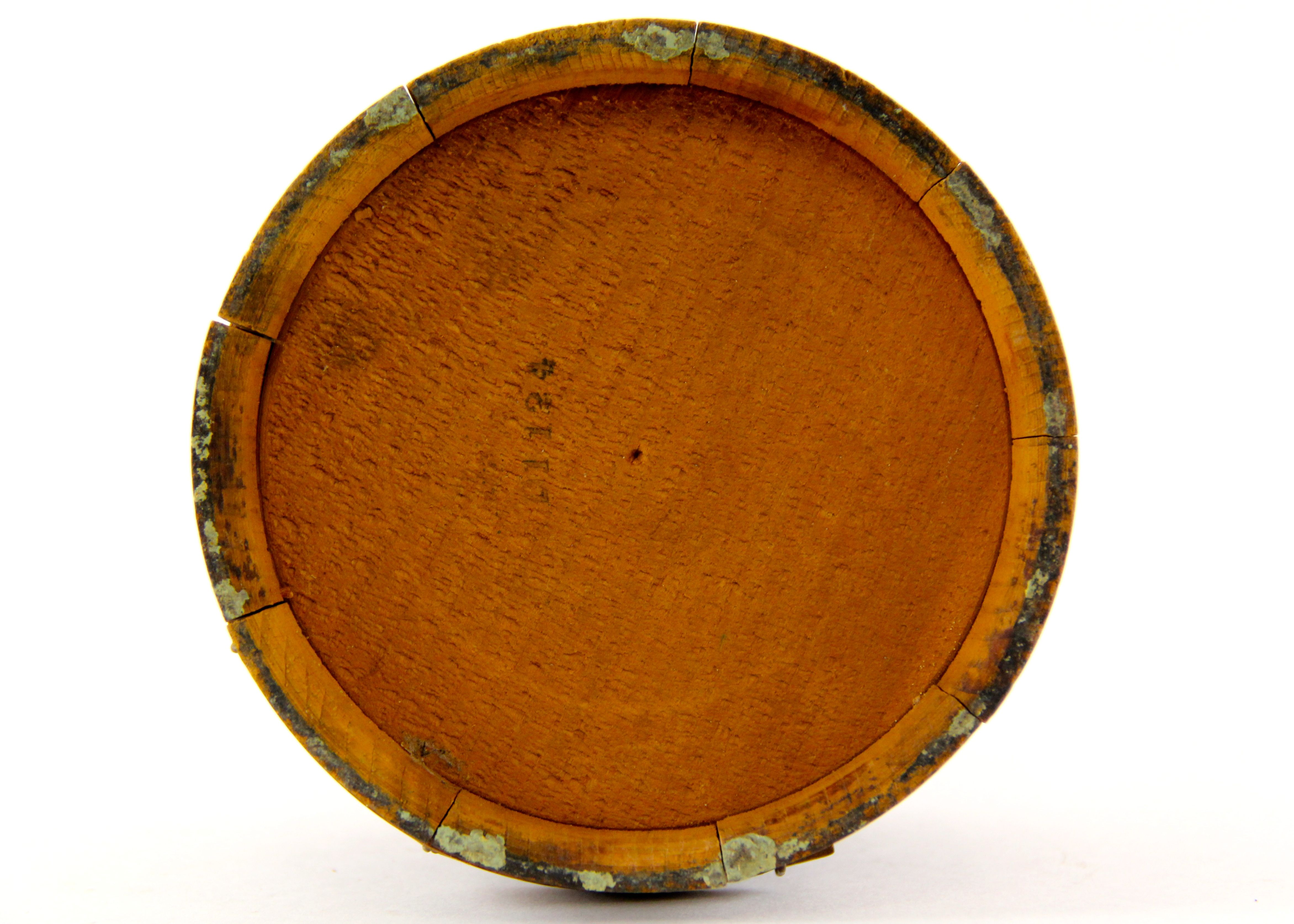 Two Antique Shaker Wooden Buckets with Lids