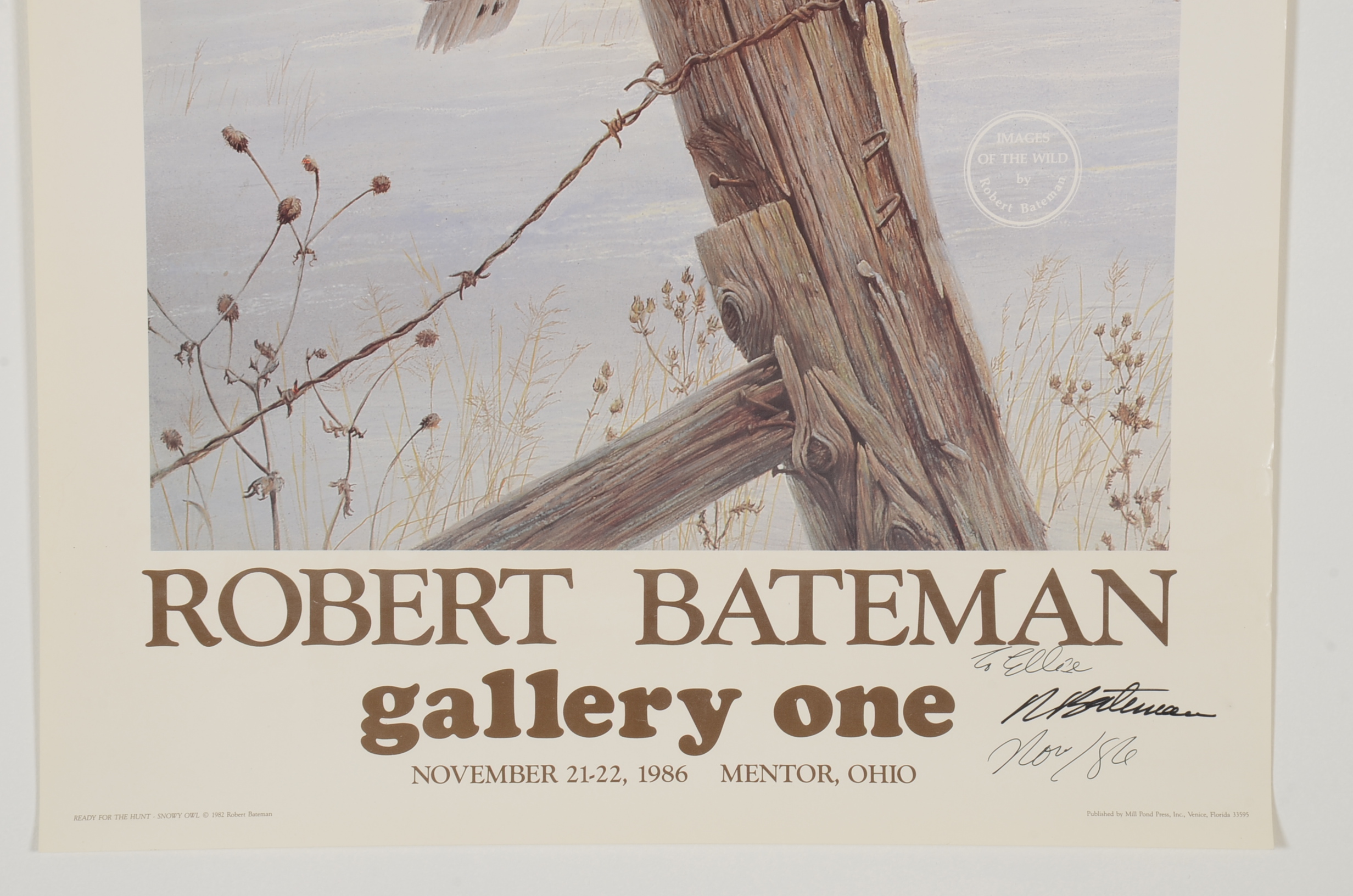 Signed Gallery Poster for Robert Bateman
