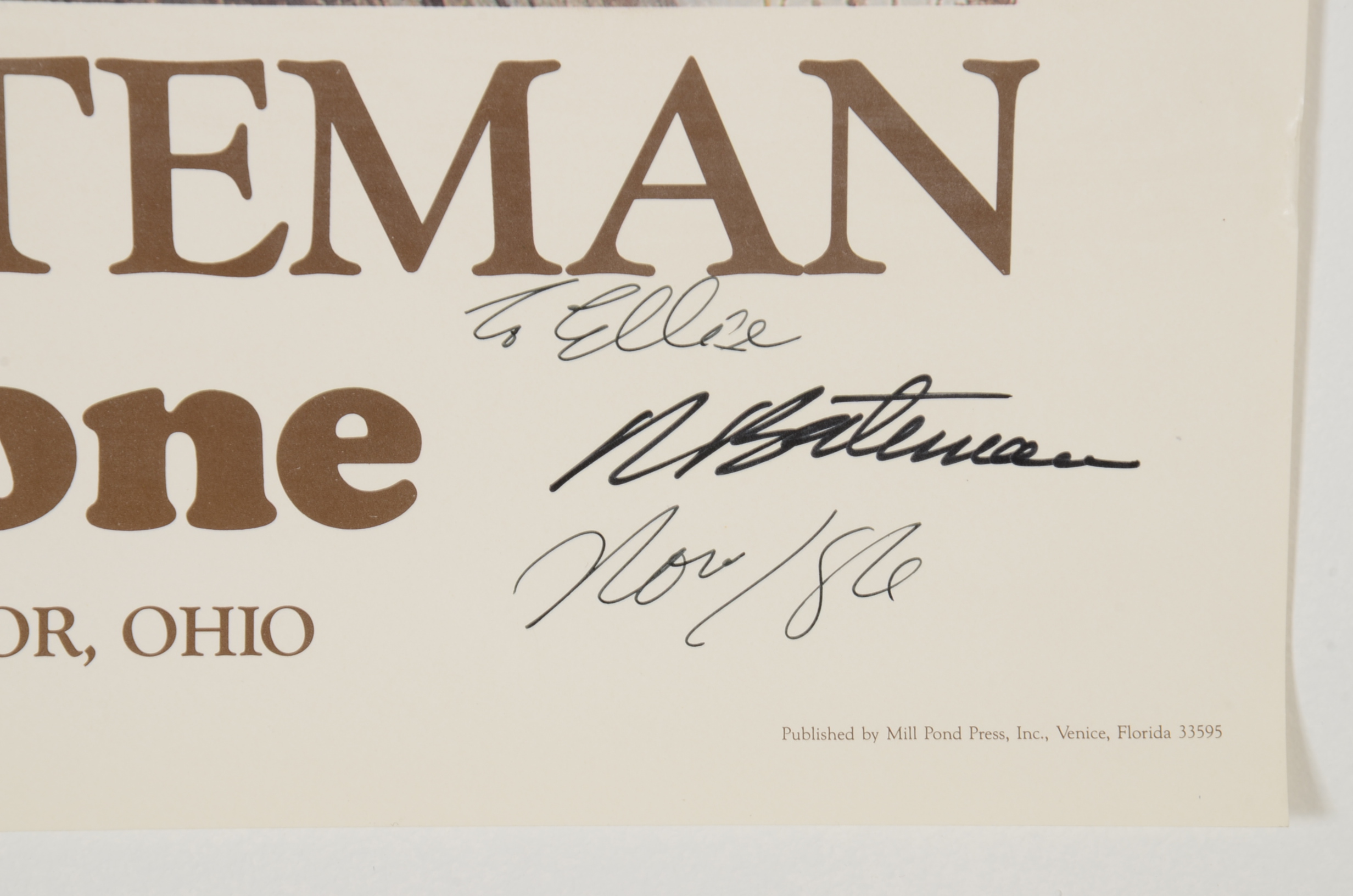 Signed Gallery Poster for Robert Bateman