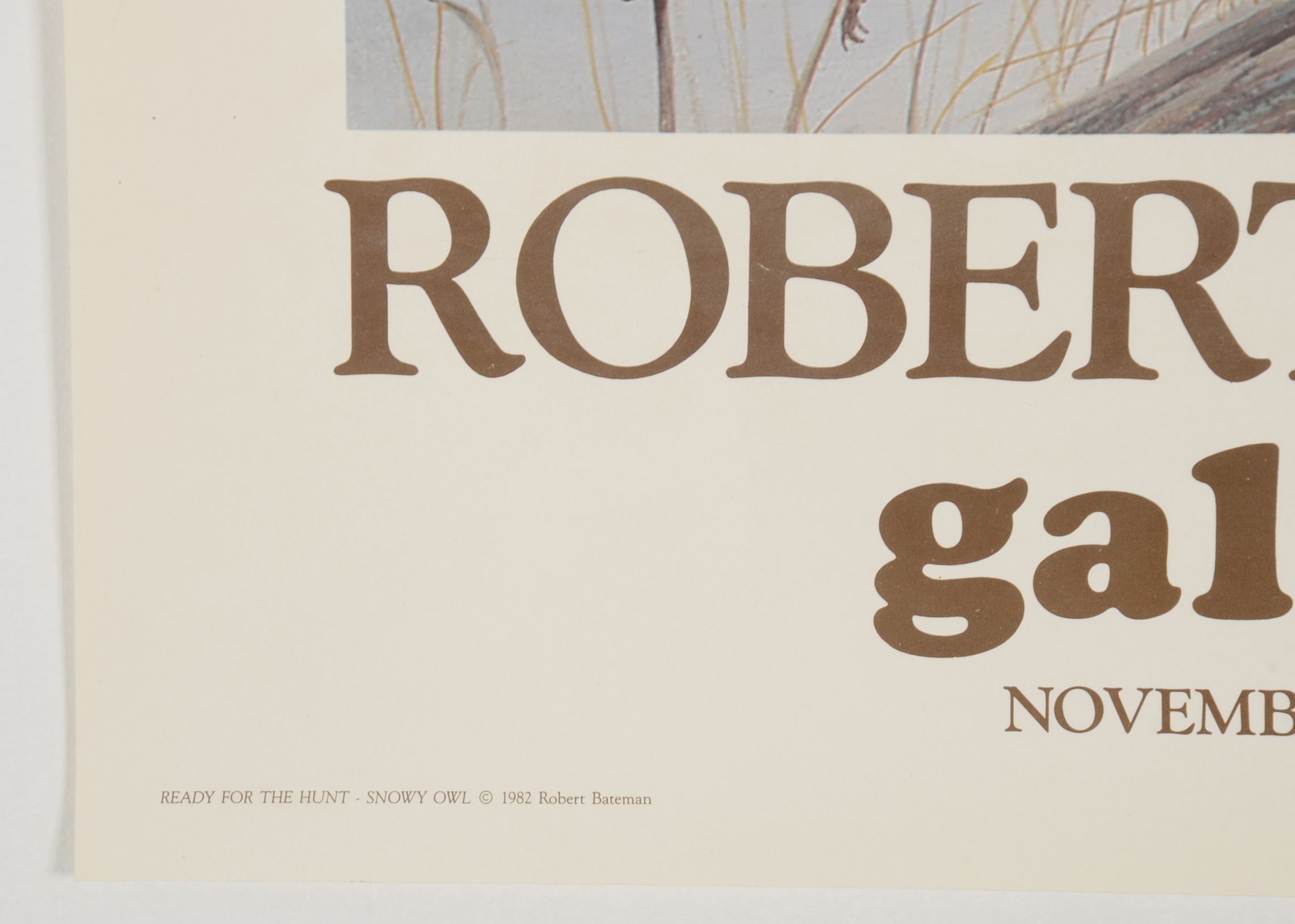 Signed Gallery Poster for Robert Bateman