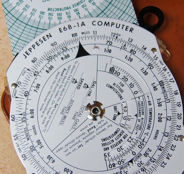 Vintage Jeppesen Aeronautical Computer and Jeppesen Navigation Plotter PJ-1