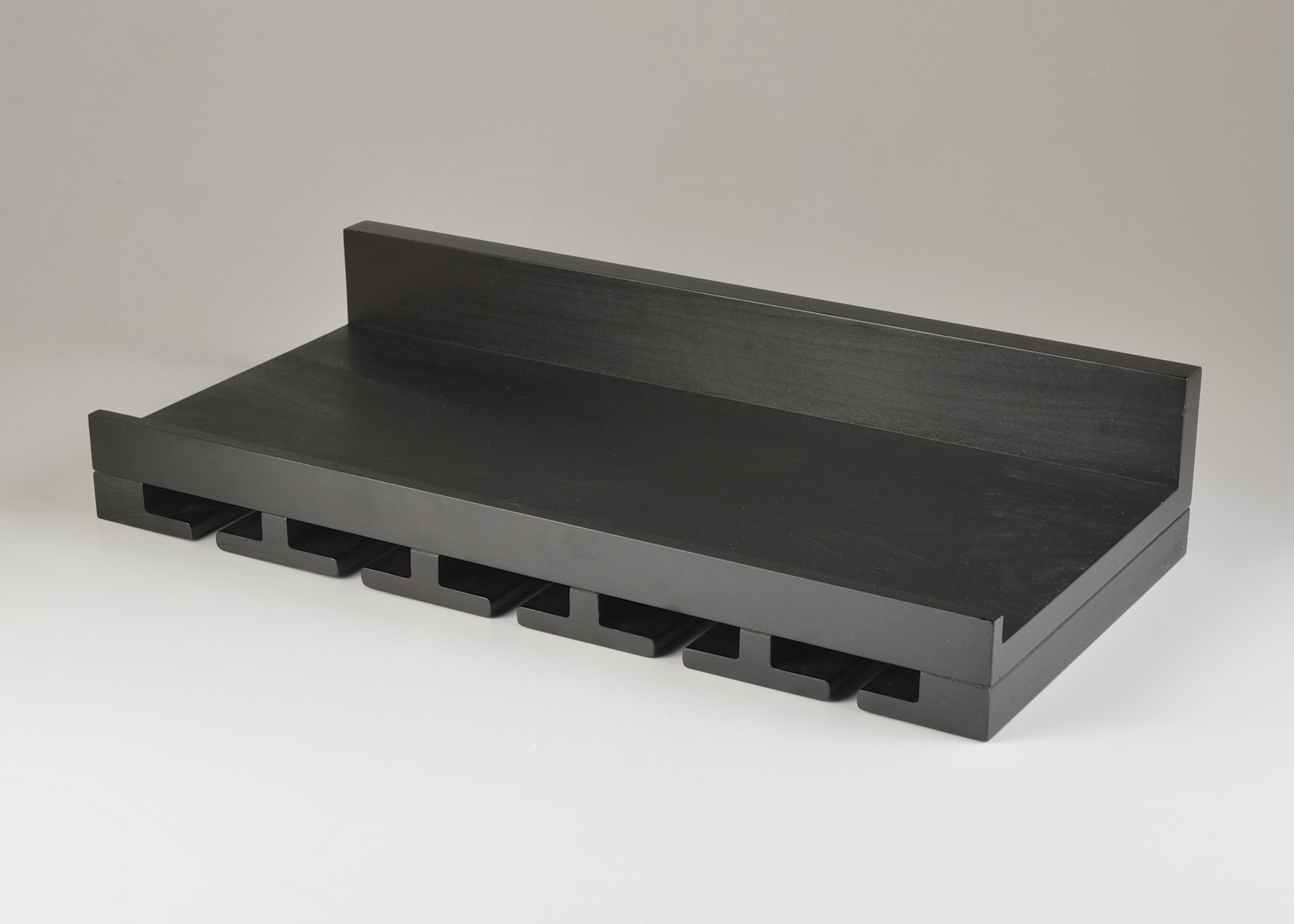 Pair of Pottery Barn Shelves with Wine Glass Storage