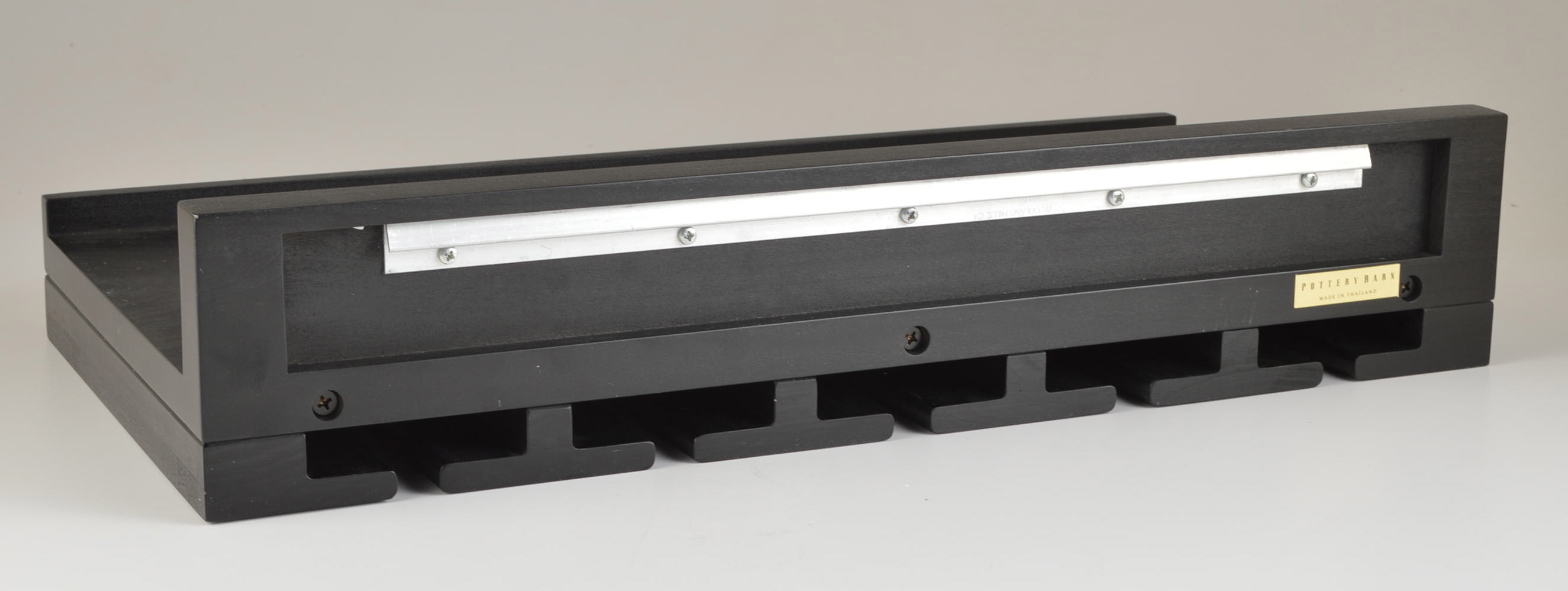 Pair of Pottery Barn Shelves with Wine Glass Storage