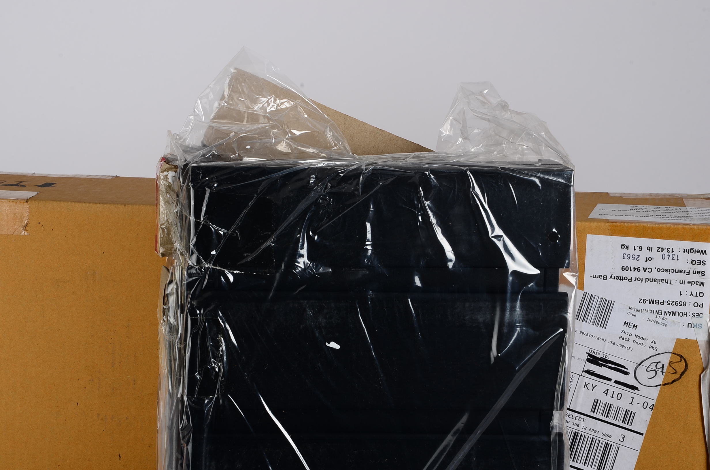 Pair of Pottery Barn Shelves with Wine Glass Storage