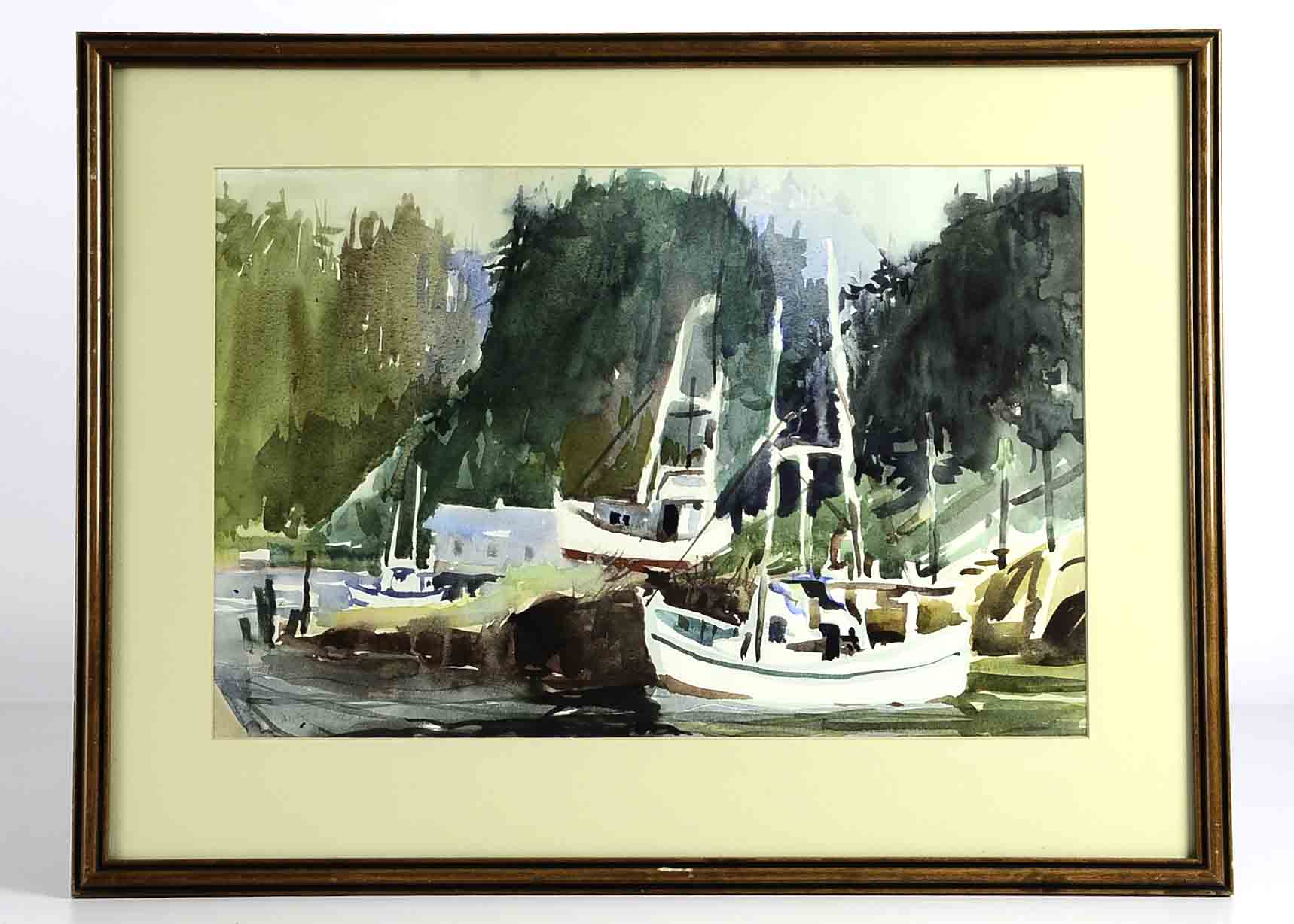 Original Sanford Brooks Watercolor on Paper Painting