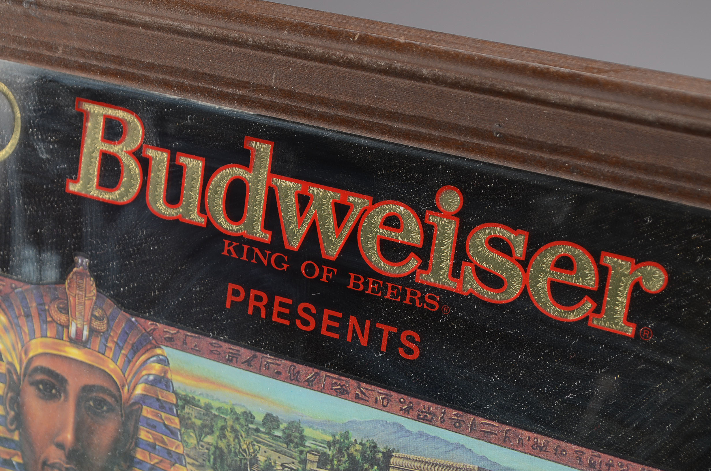 Vintage Budweiser "Kings of Africa" Series Bar Mirror