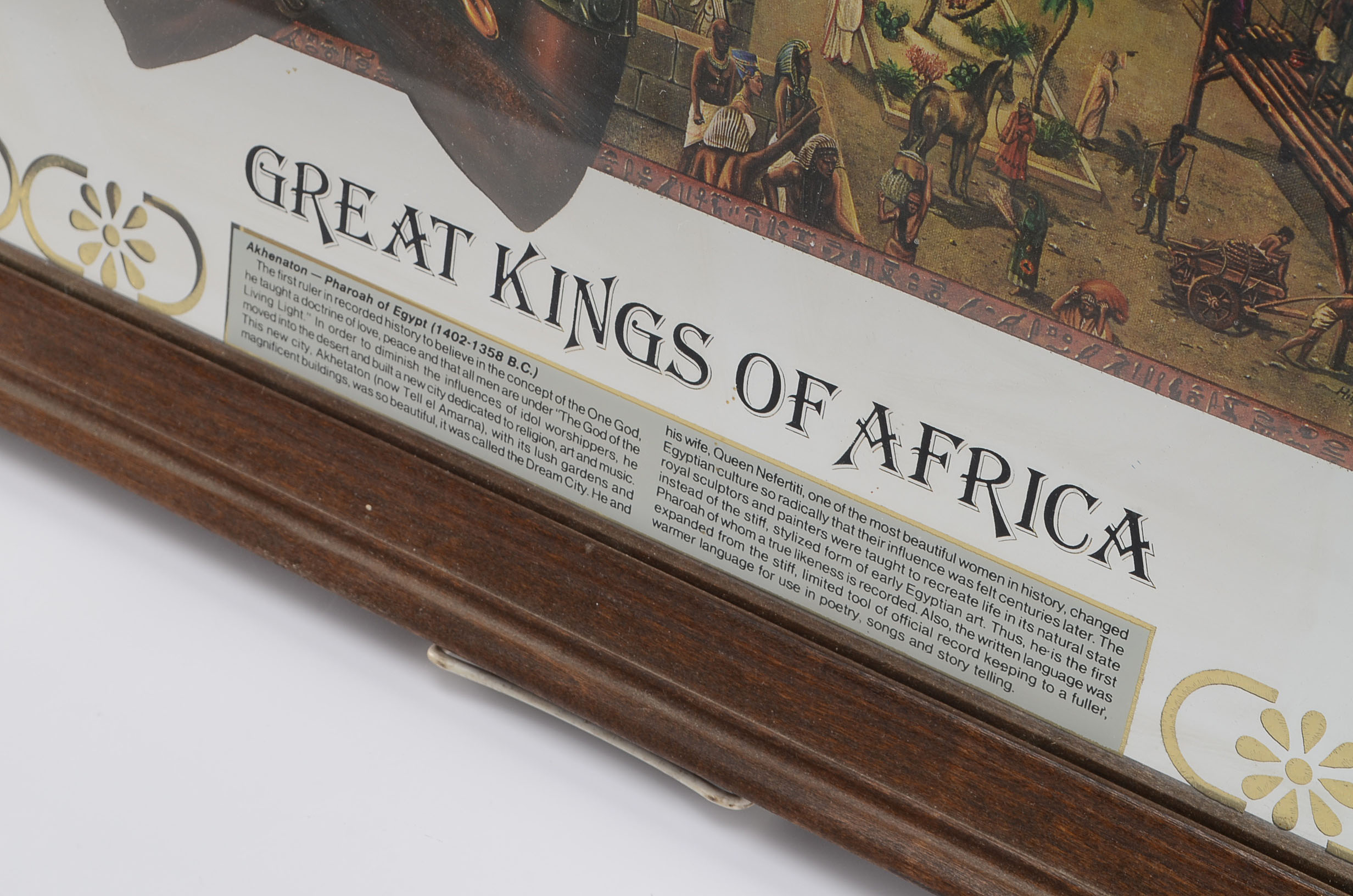 Vintage Budweiser "Kings of Africa" Series Bar Mirror