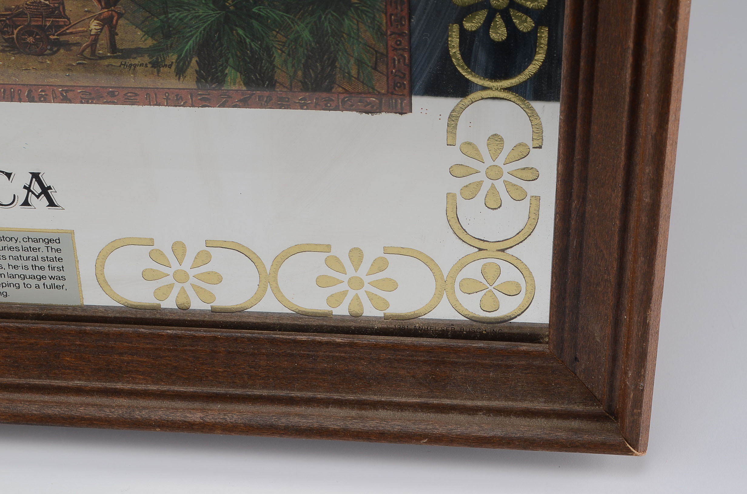 Vintage Budweiser "Kings of Africa" Series Bar Mirror