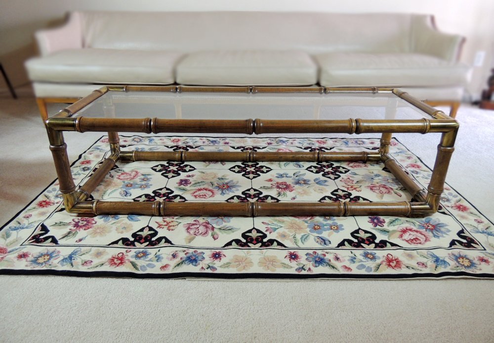 Bamboo Style Wood Coffee Table