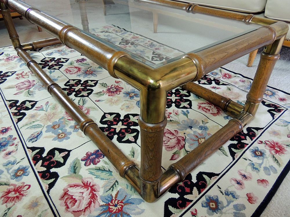 Bamboo Style Wood Coffee Table