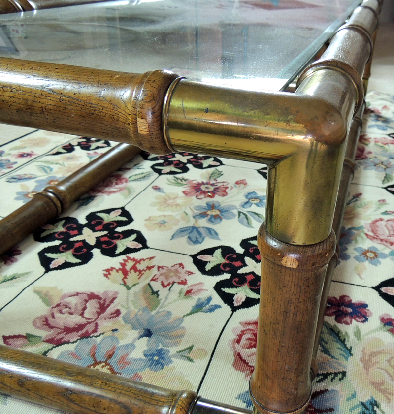 Bamboo Style Wood Coffee Table