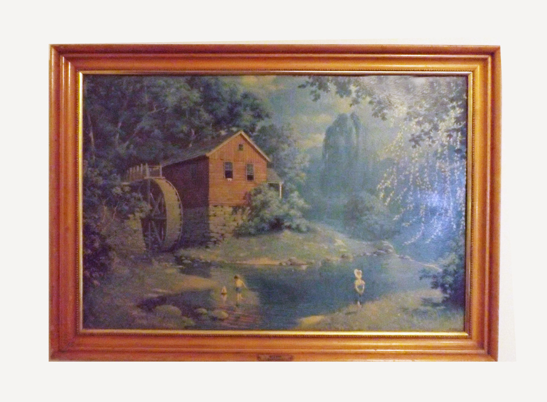 Framed Vintage Mill Pond Print