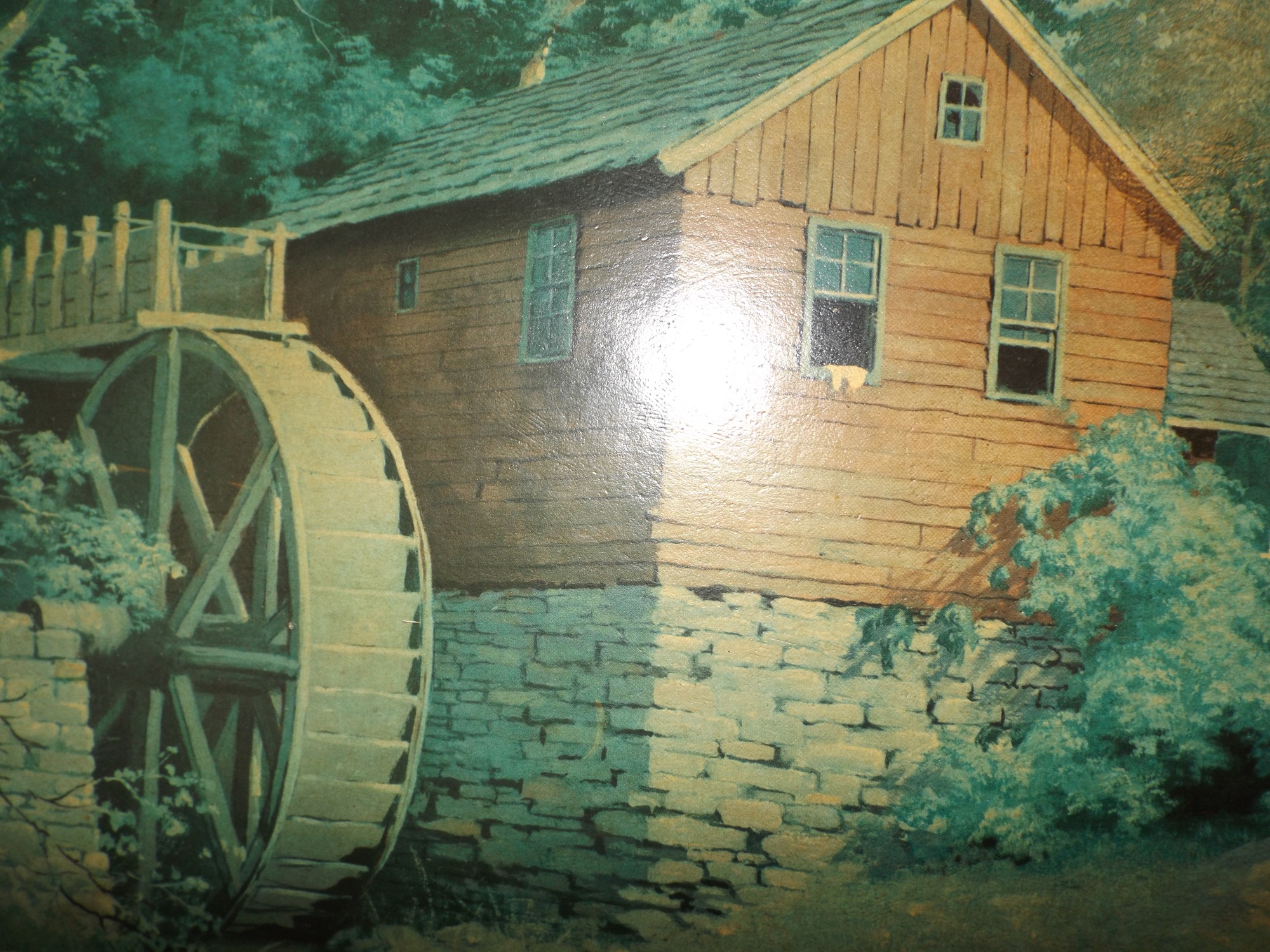 Framed Vintage Mill Pond Print