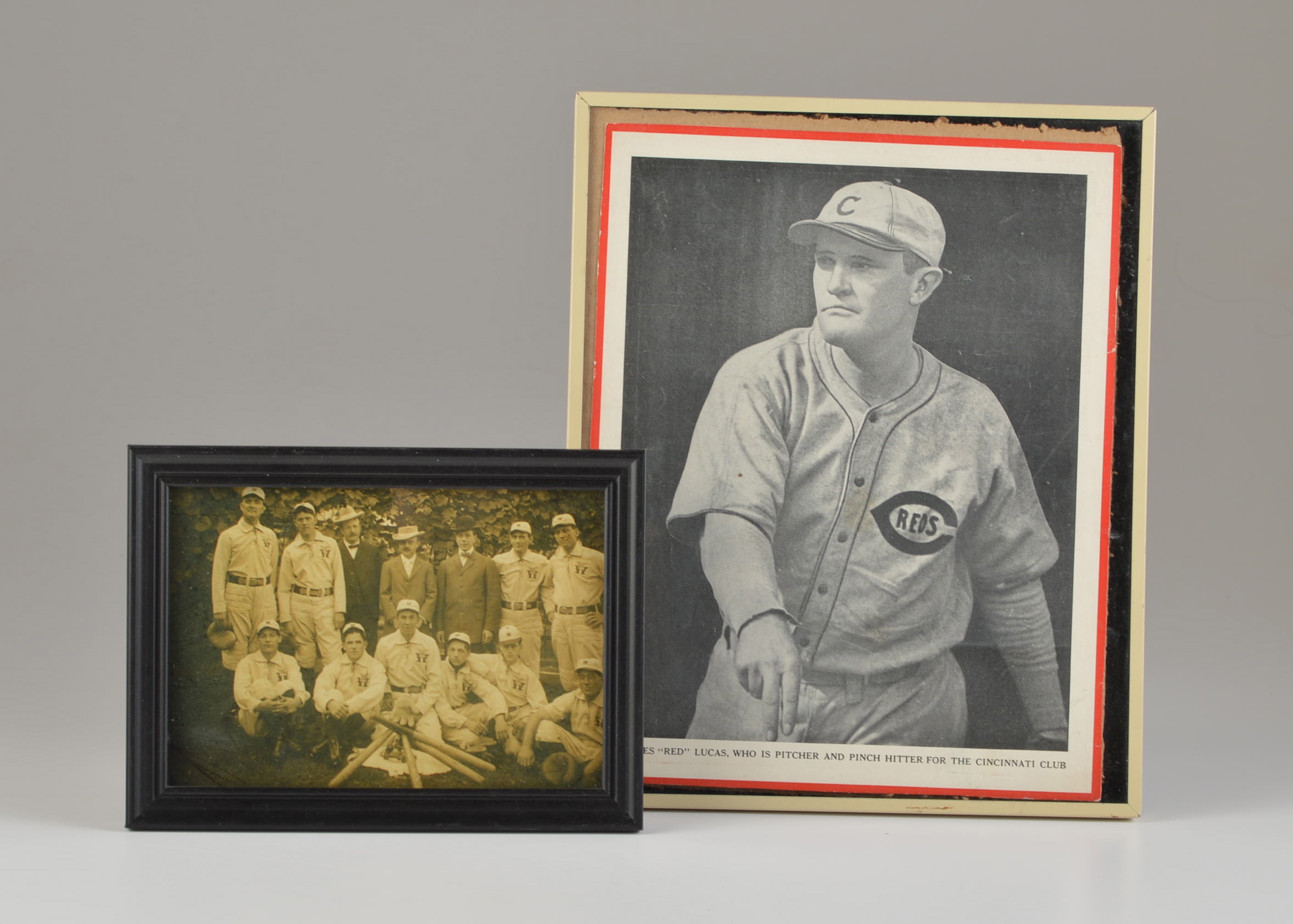 Vintage Red Lucas Reds Sporting News Photo & 1900s Wiedemann Beer