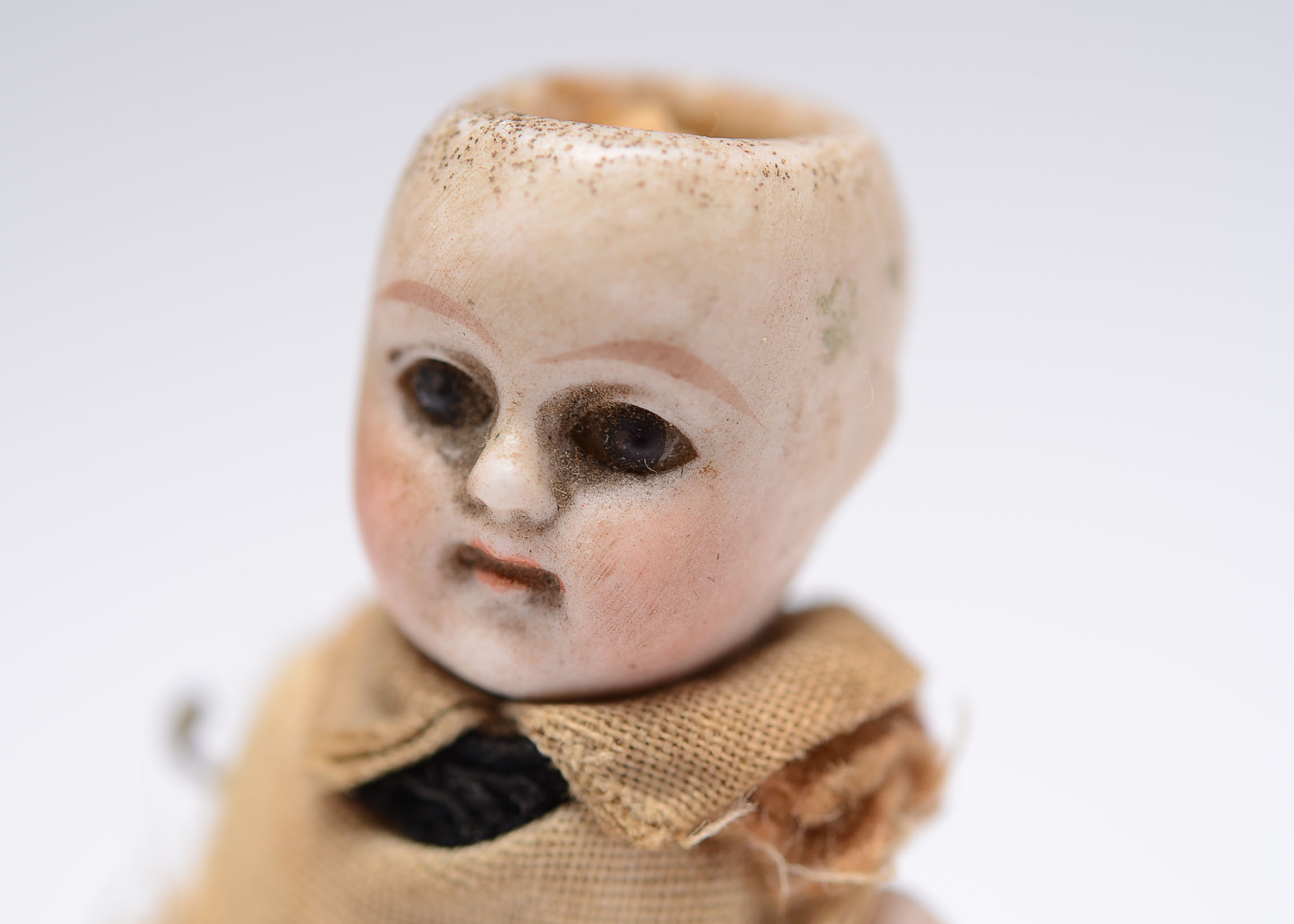 Vintage Glass Paperweight Miniature Doll and Cameo Lot