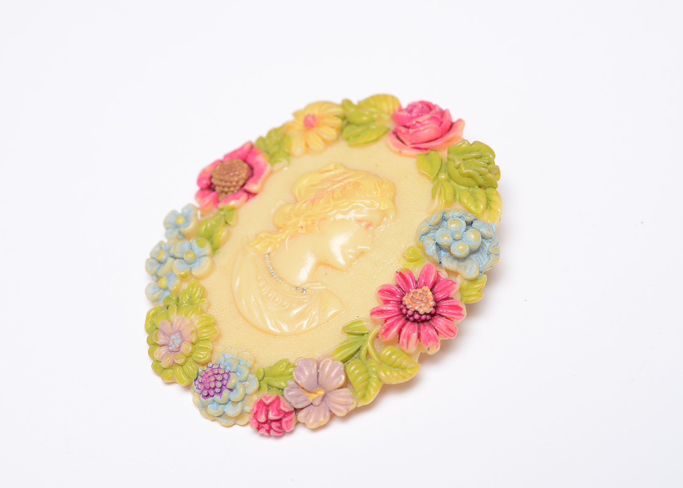 Vintage Glass Paperweight Miniature Doll and Cameo Lot