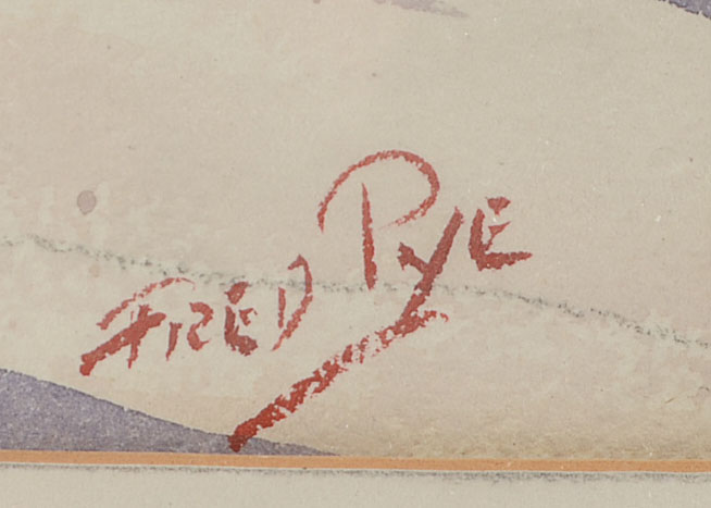 Original Fred Pye Watercolor on Paper Painting