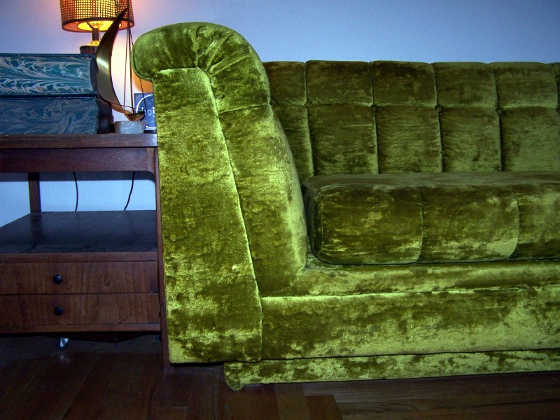 International Furniture Plush Vintage Sectional Sofa