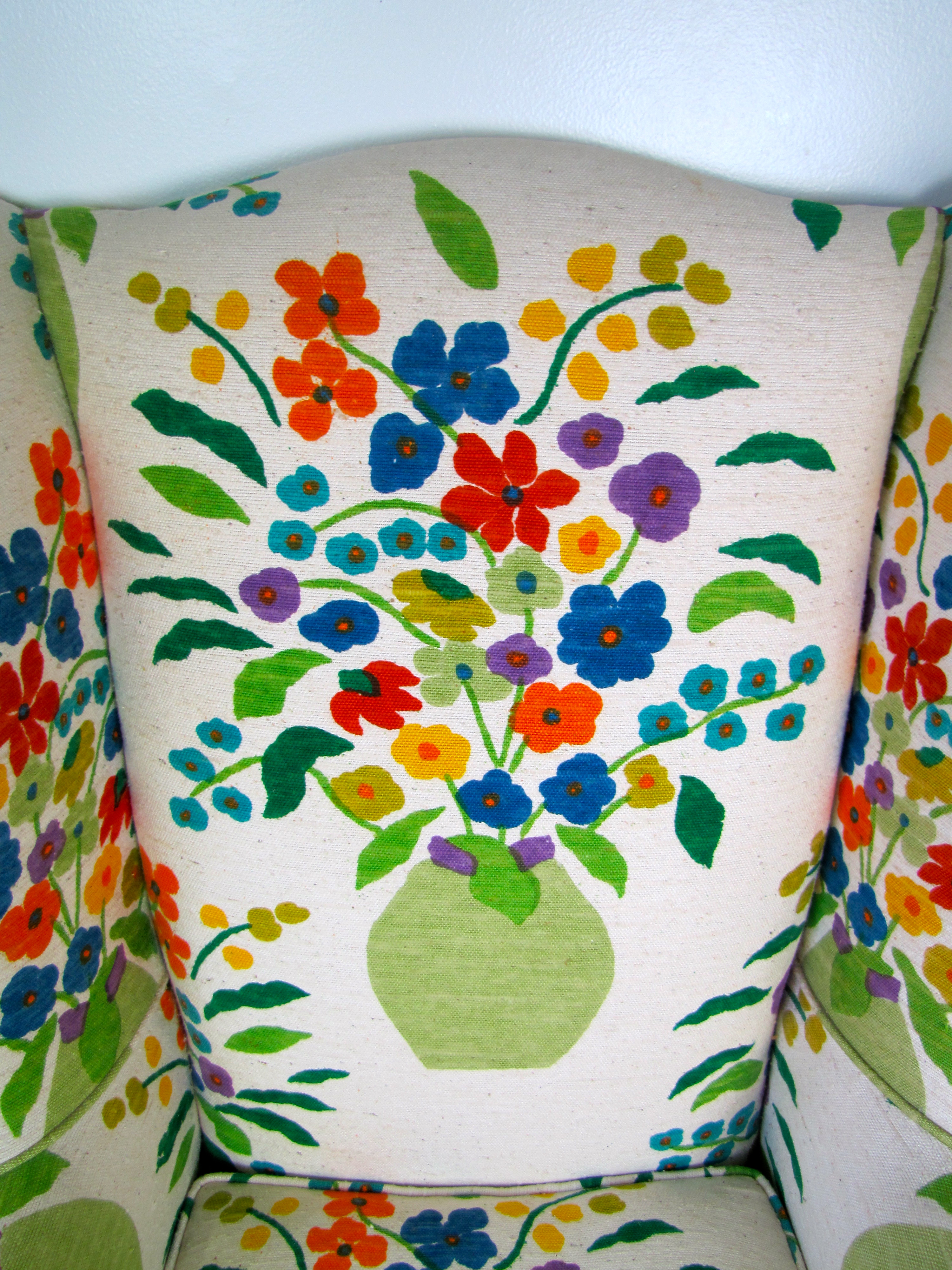 Floral Wingback Chair
