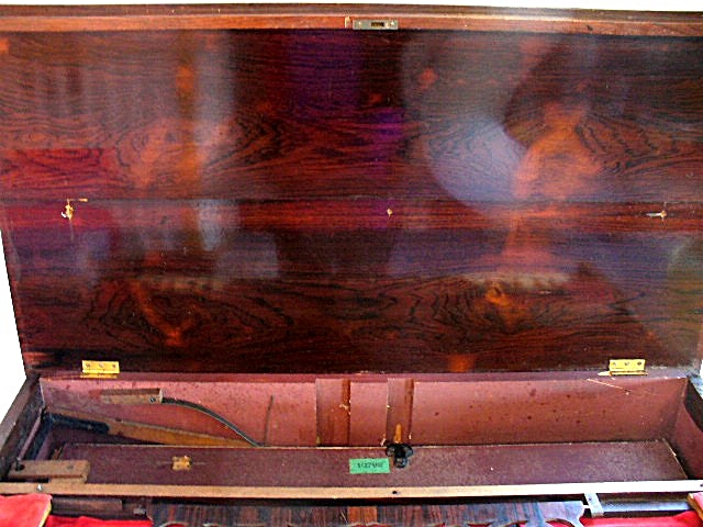 Circa 1860 Antique Rosewood Treat Lindsey & Co. Portable Melodeon