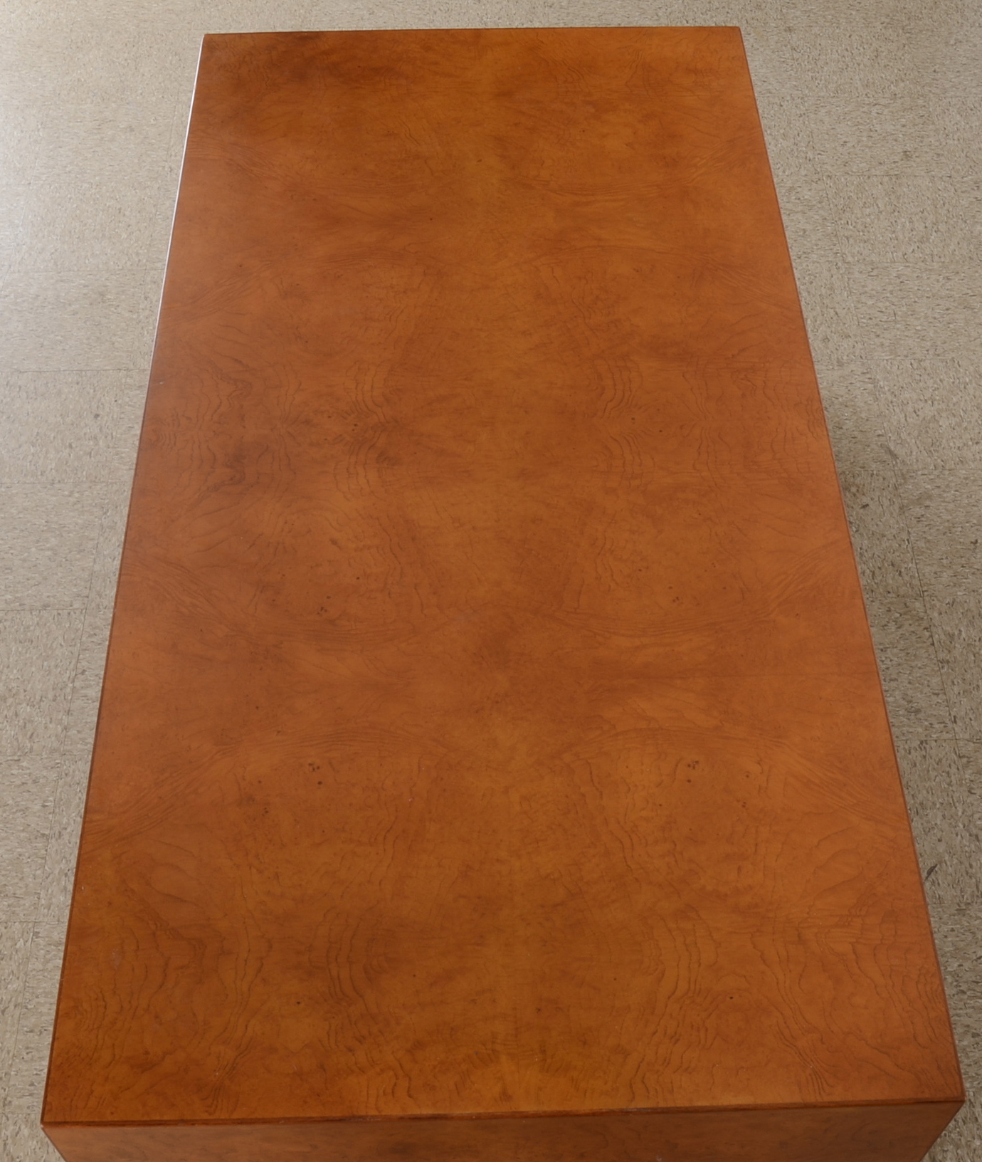 John Widdicomb Burled Walnut Executive Campaign Desk