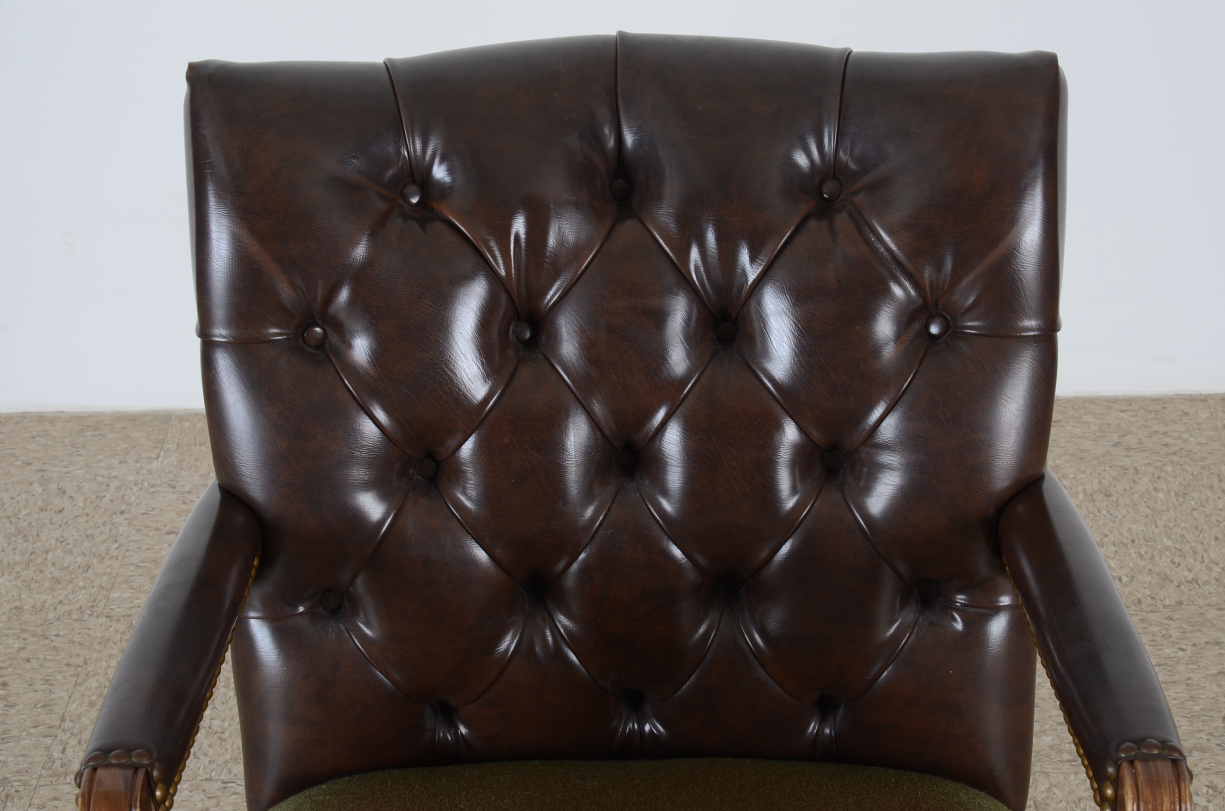 John Widdicomb Burled Walnut Executive Campaign Desk