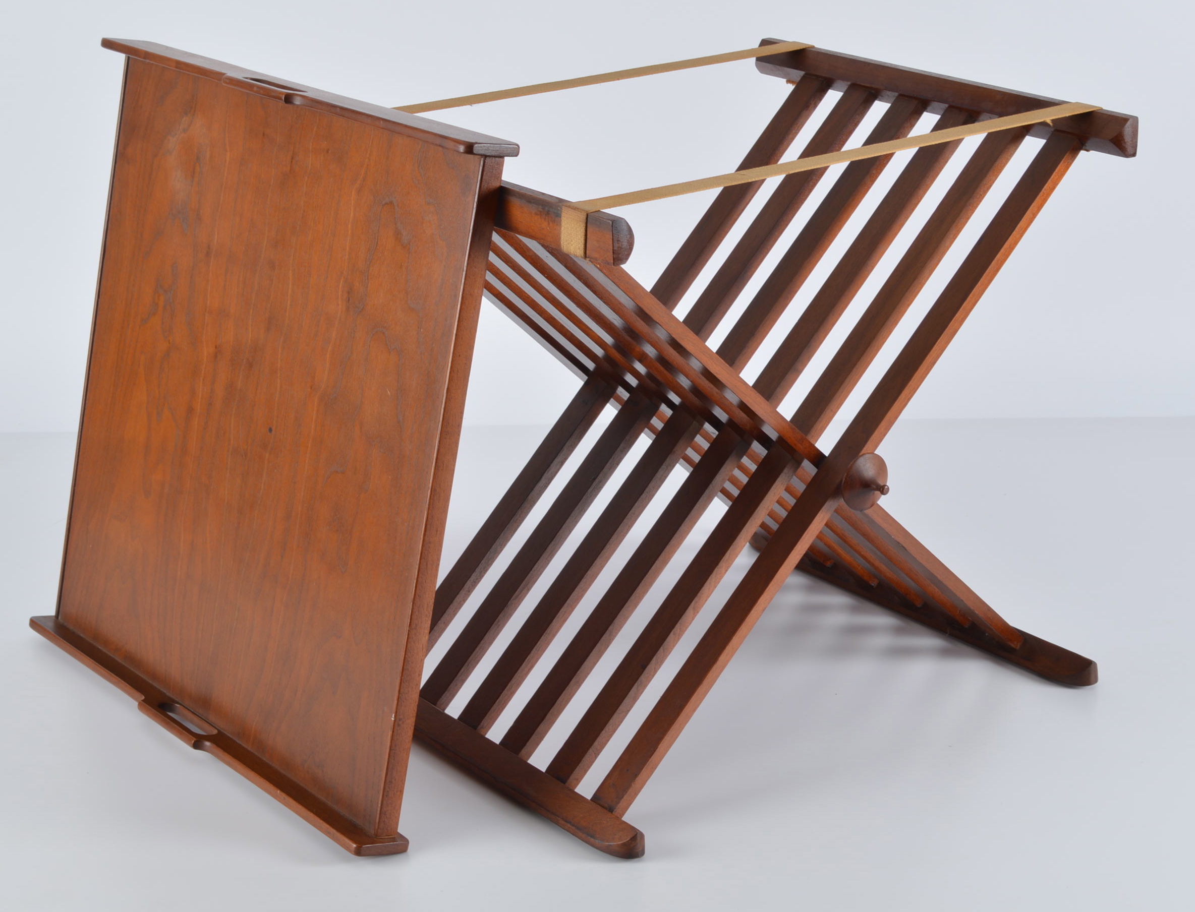 Vintage Walnut X Folding Tray Table