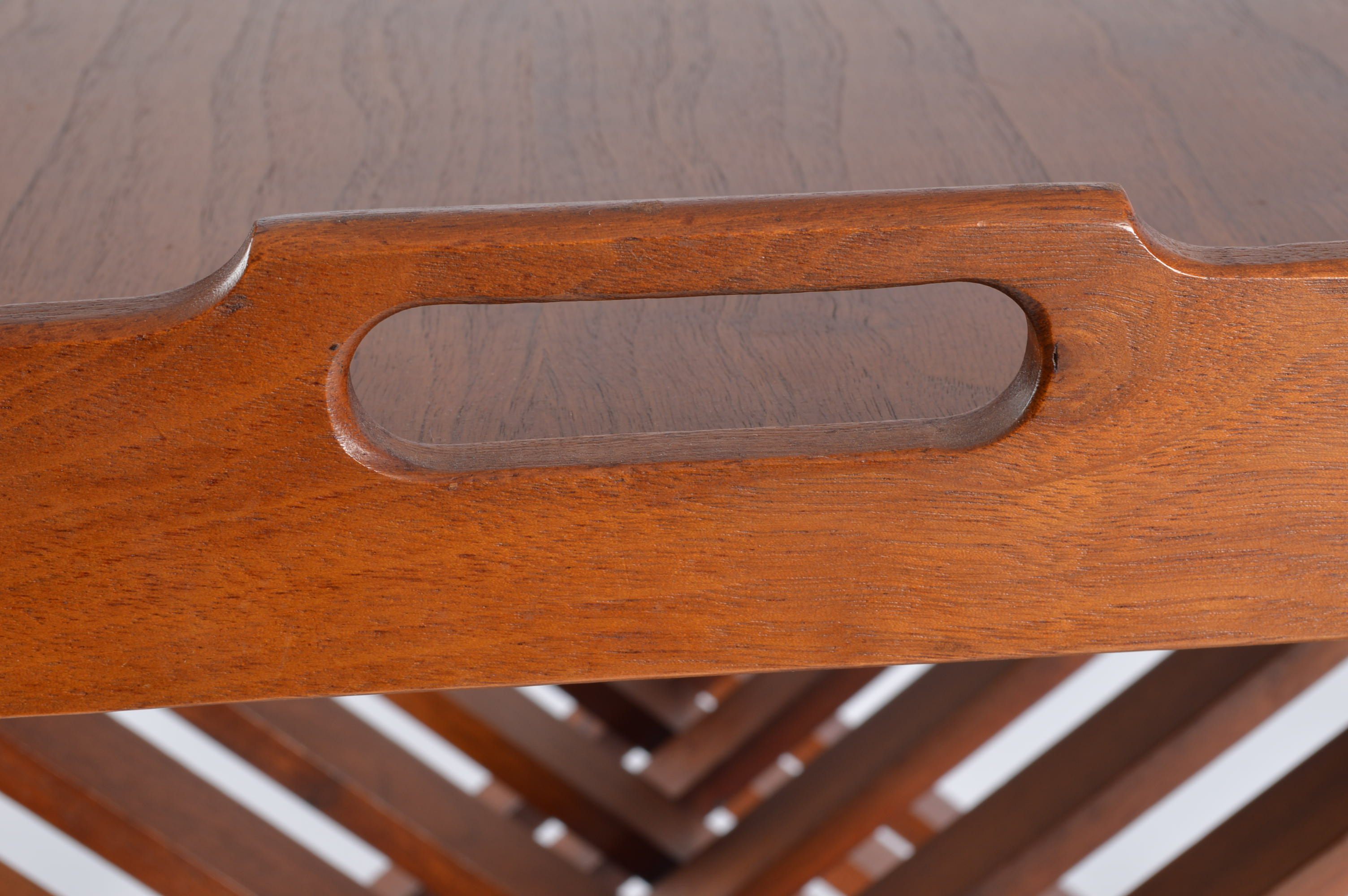 Vintage Walnut X Folding Tray Table