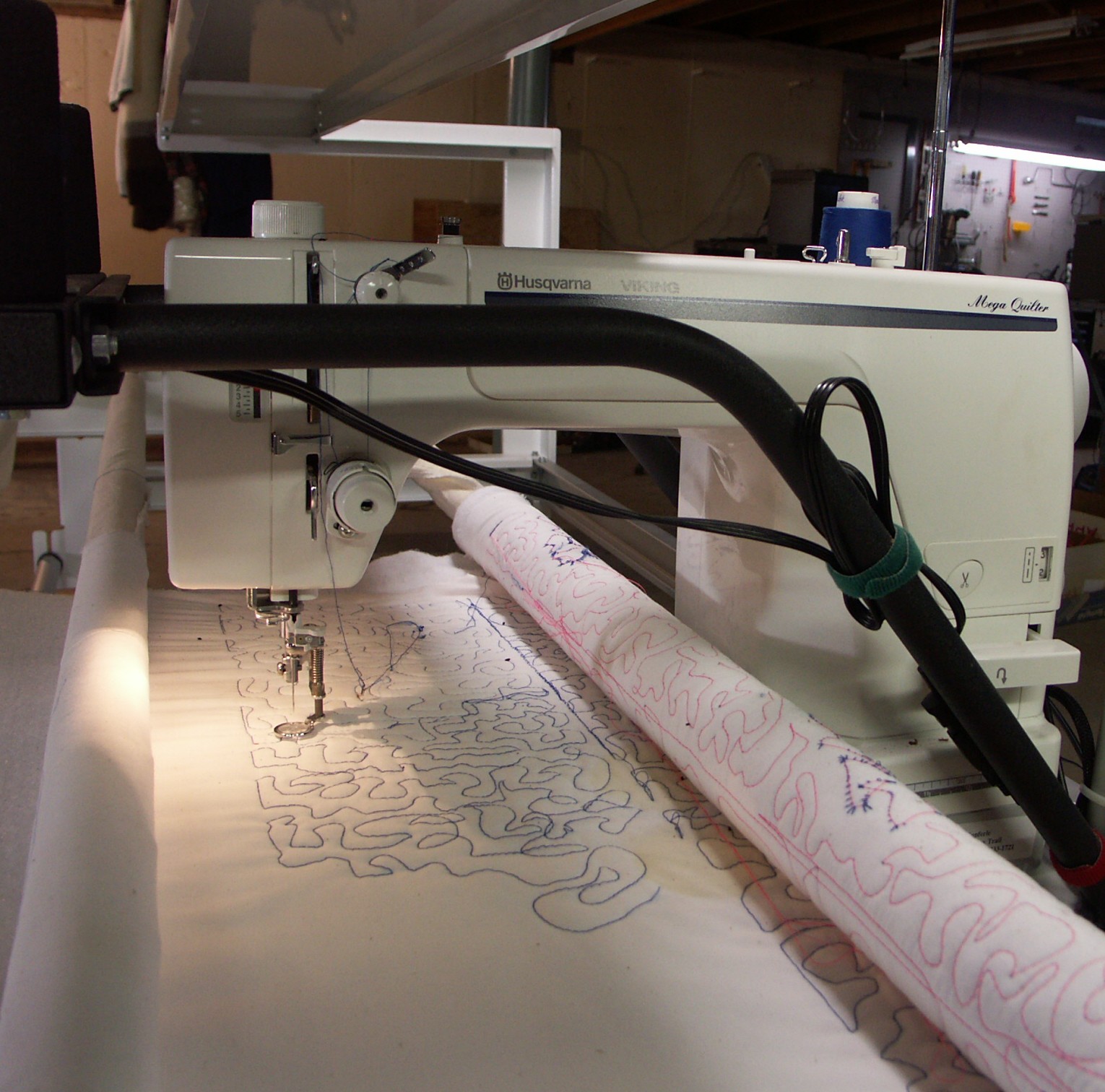 Husqvarna Viking Mega Quilter Machine and Inspira Quilting Frame