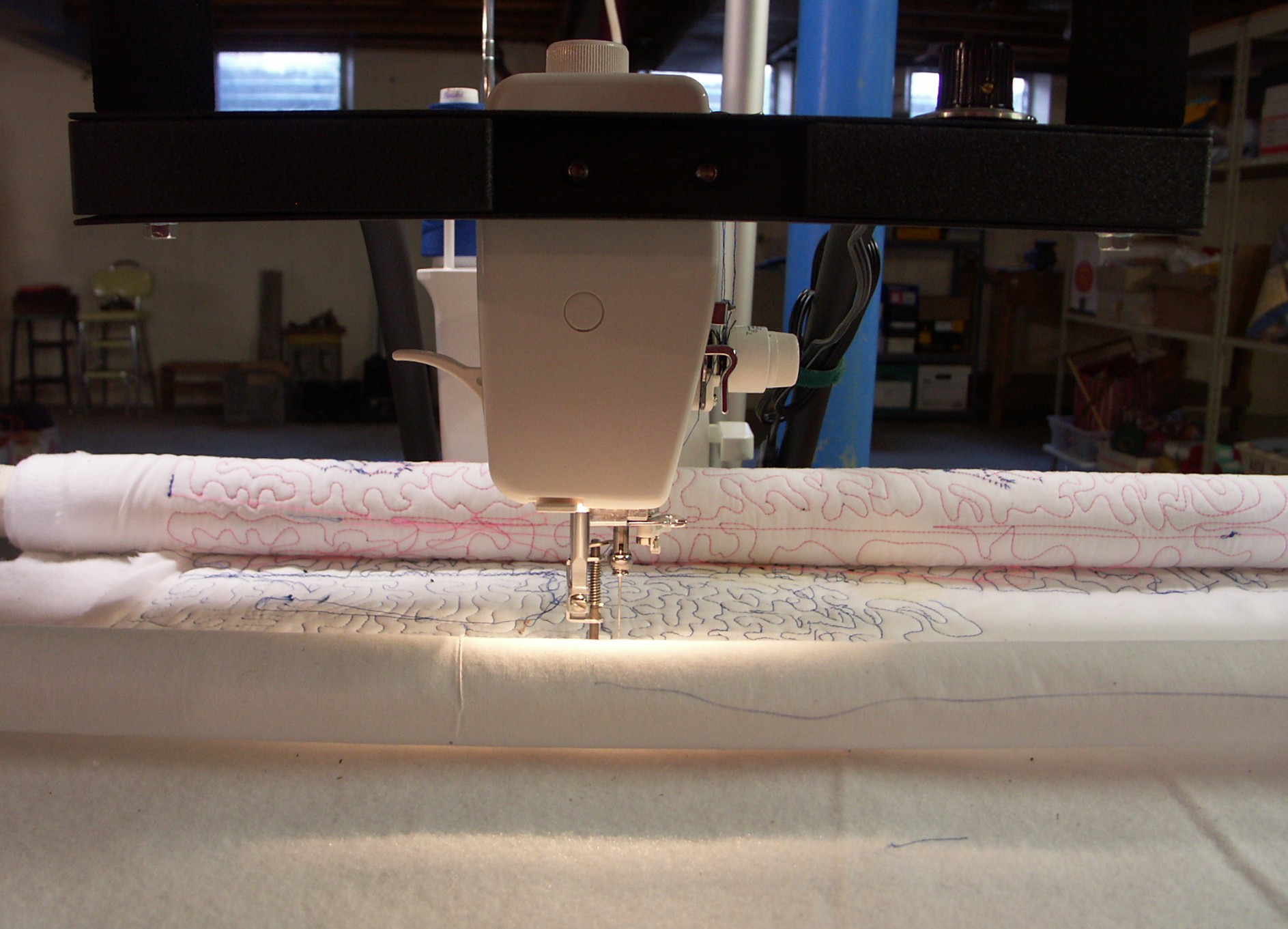 Husqvarna Viking Mega Quilter Machine and Inspira Quilting Frame