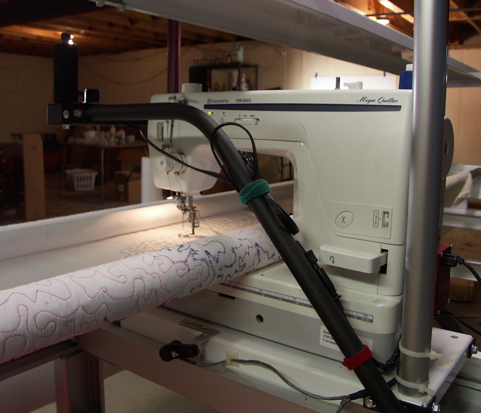 Husqvarna Viking Mega Quilter Machine and Inspira Quilting Frame