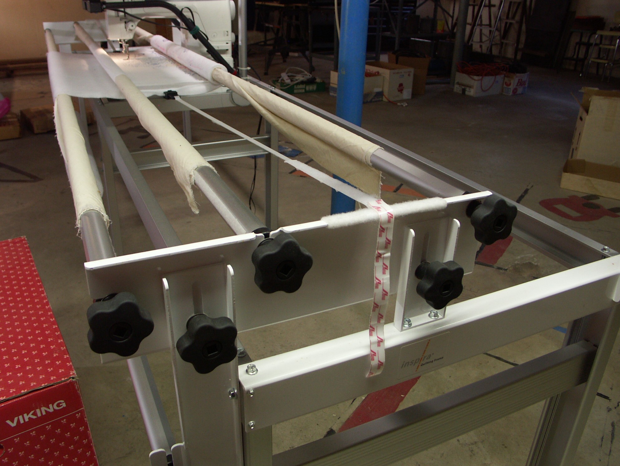 Husqvarna Viking Mega Quilter Machine and Inspira Quilting Frame