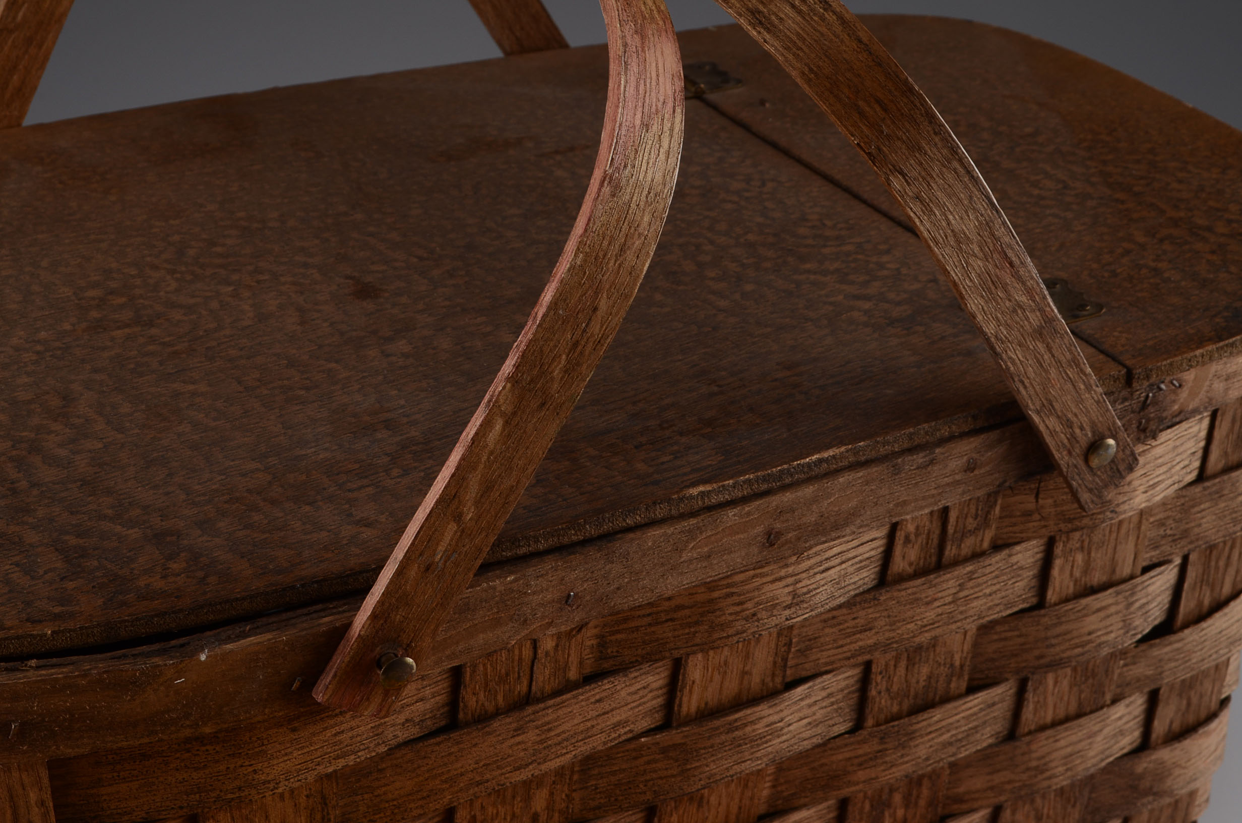 Mid 1960's Picnic Basket With Dishes