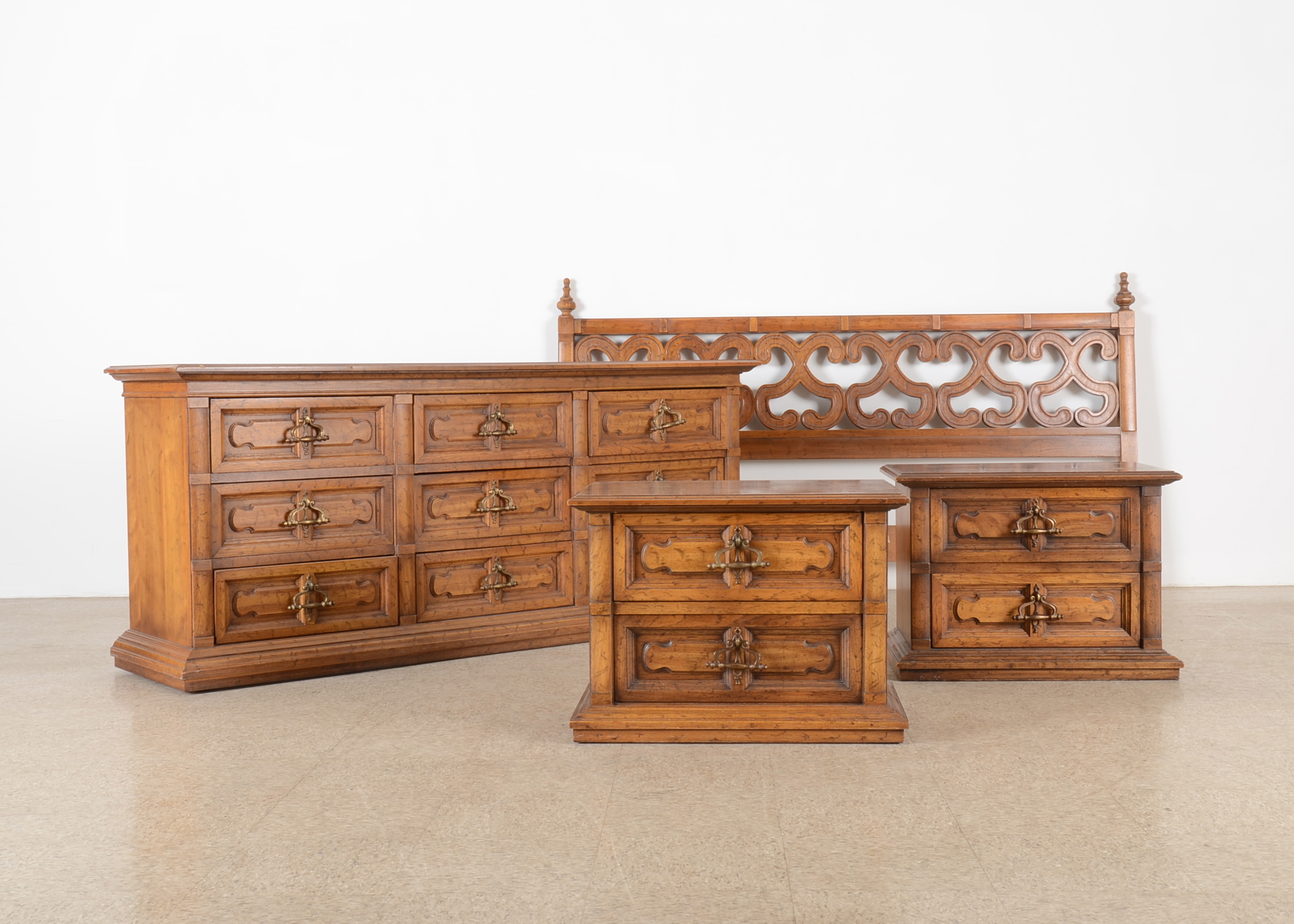 1970s Mediterranean Style Drexel Bedroom Set