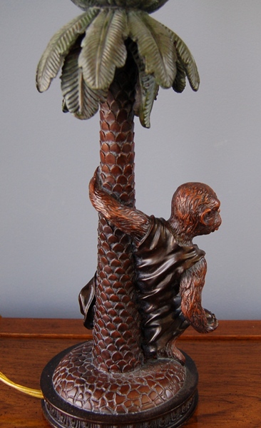 Tropical Palm Tree Monkey Table Lamp