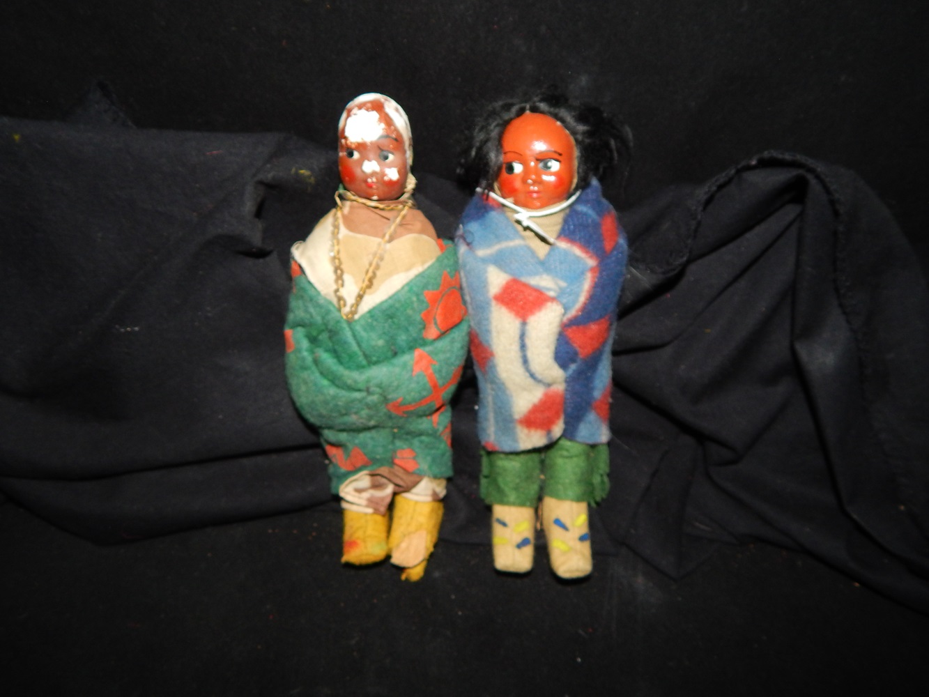 Four Native American Skookum Dolls 