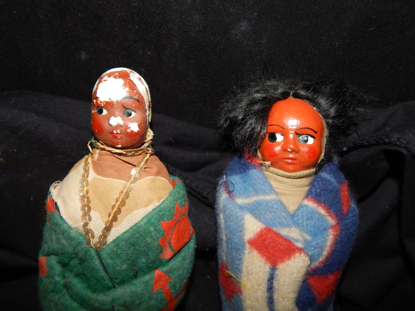 Four Native American Skookum Dolls 