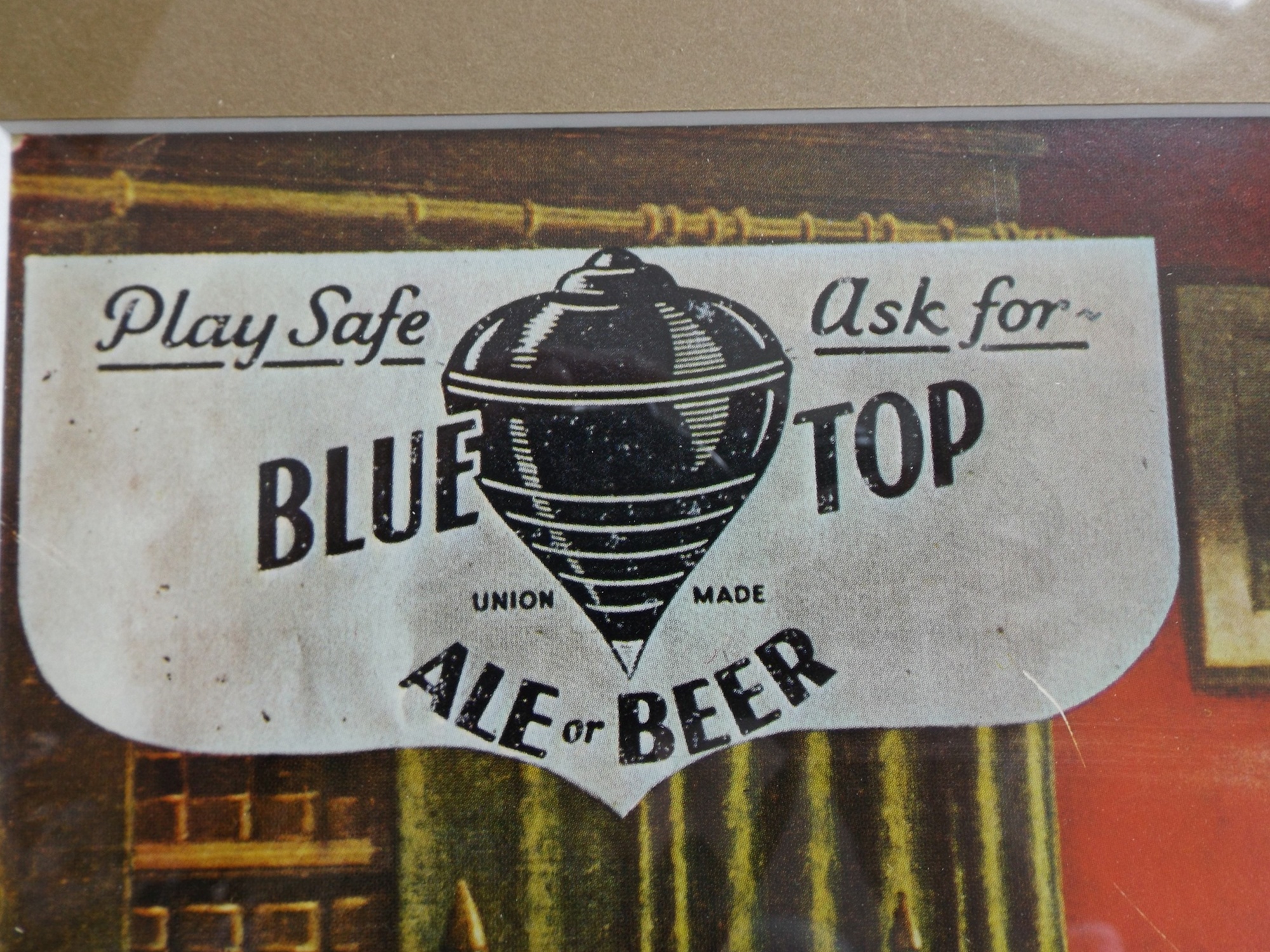 Blue Top Beer Advertising Piece