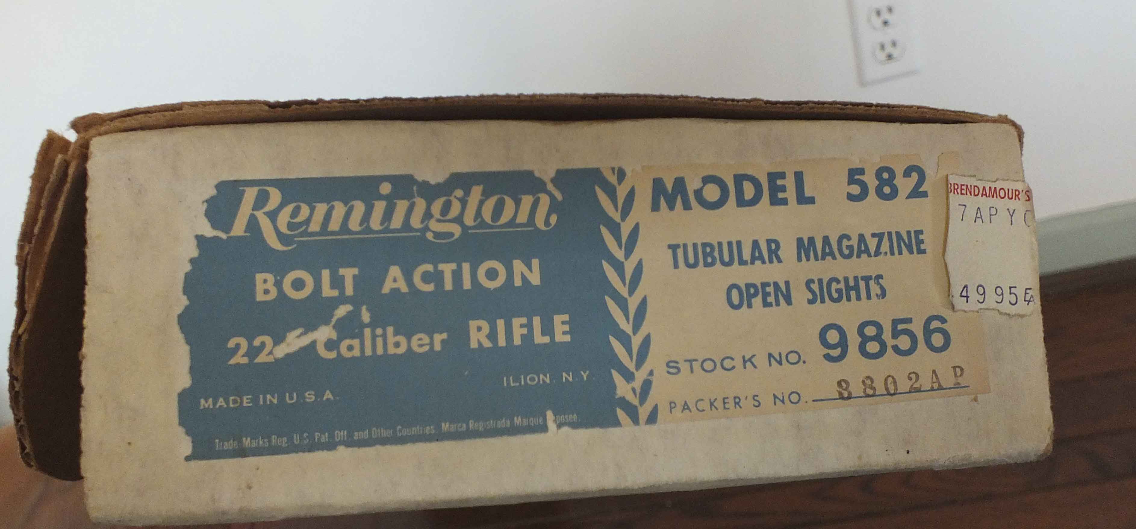 Remington Bolt Action 22 Caliber Rifle Model 582