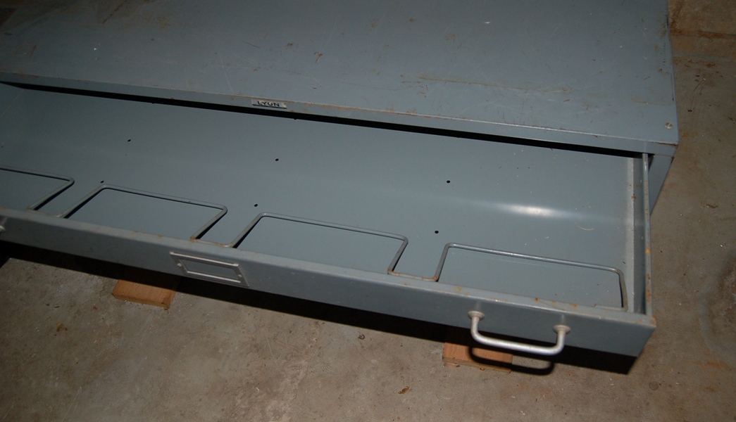 Vintage Lyon Five-Drawer Blueprint/Map Filing Cabinet