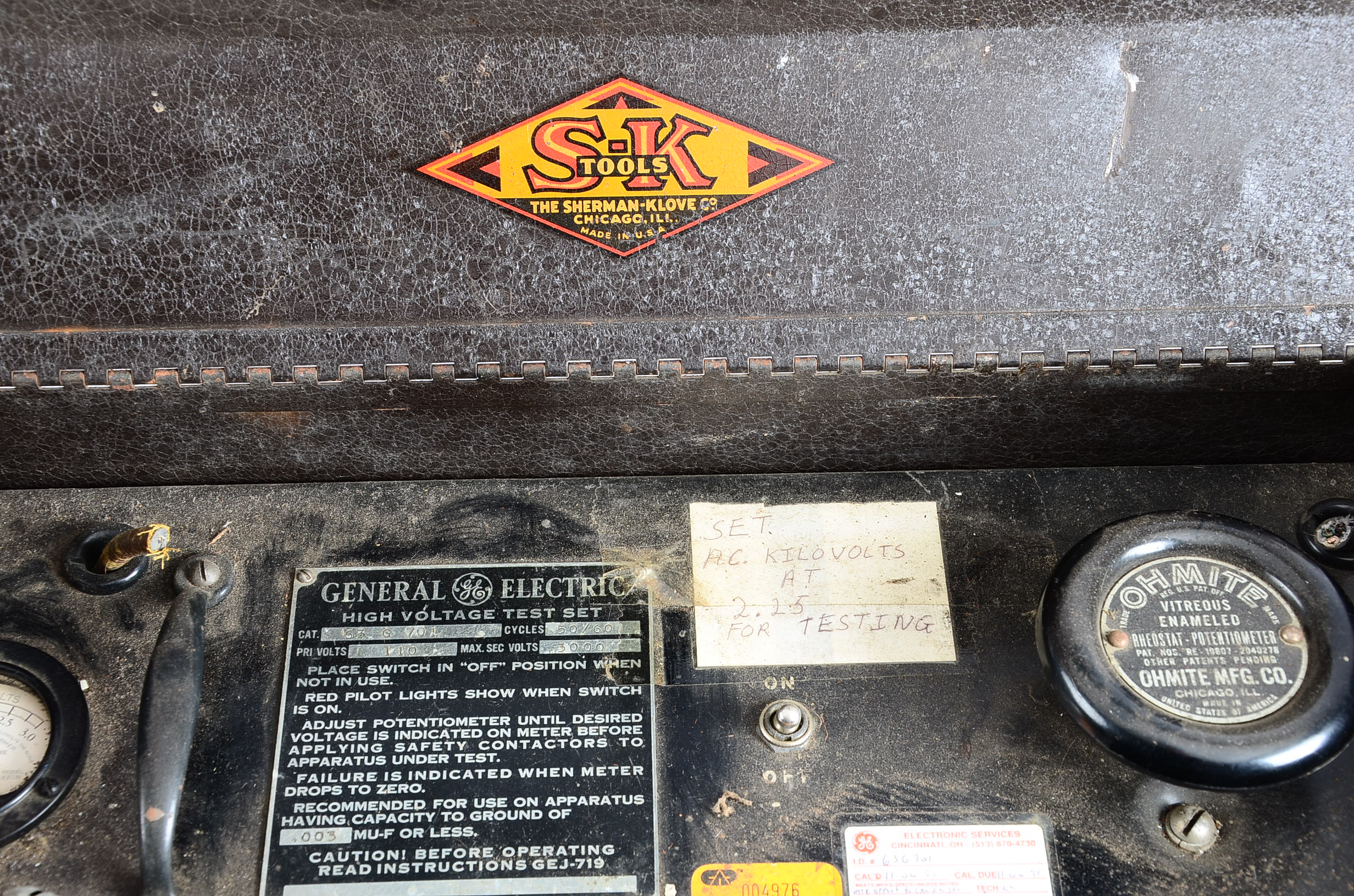 Circa 1980 General Electric High Voltage Test Set