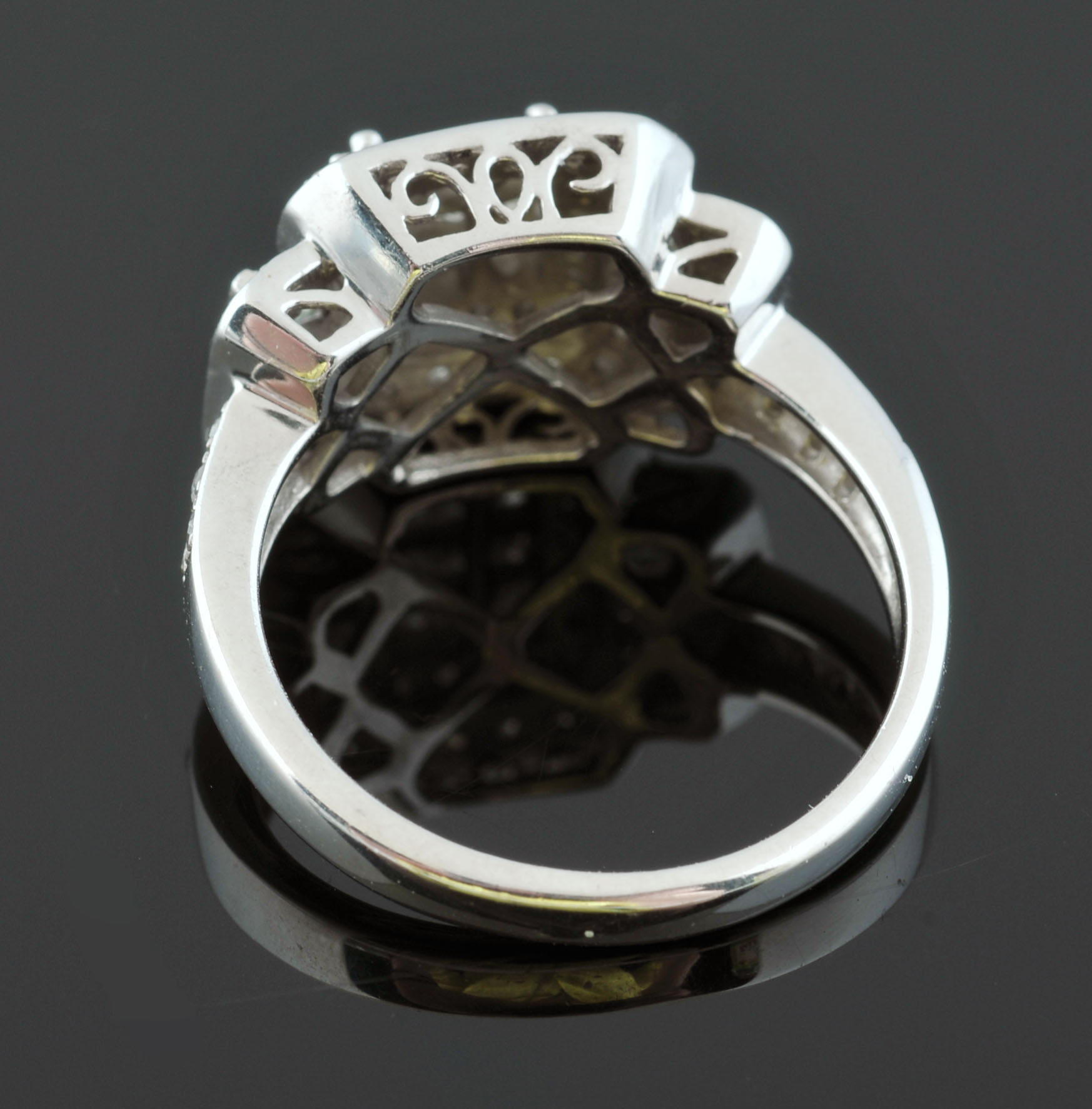 10 K White Gold Diamond Ring