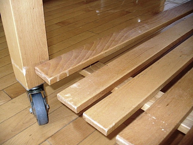 Beechwood Kitchen Island, Stainless Steel Worktop, Two Drawers, Wine Rack, Shelf