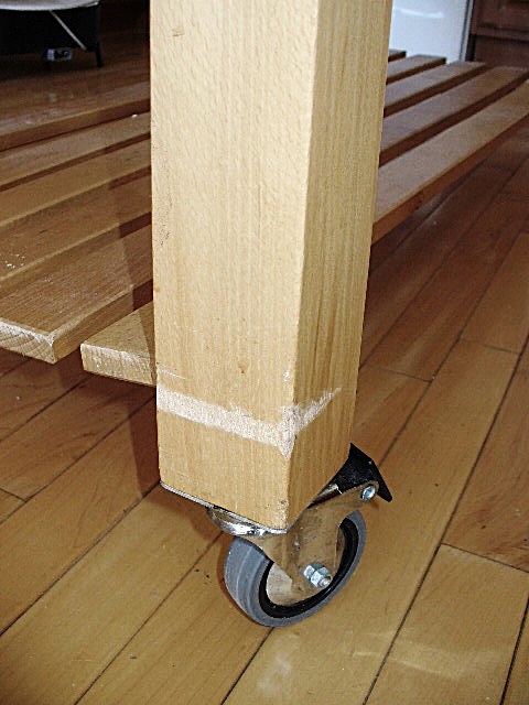 Beechwood Kitchen Island, Stainless Steel Worktop, Two Drawers, Wine Rack, Shelf